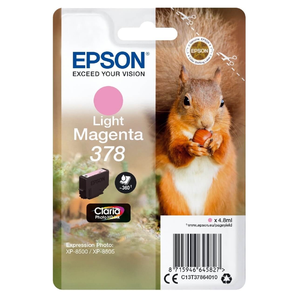 Original Epson Tintenpatrone C13T37864010 / 378 Photo Magenta