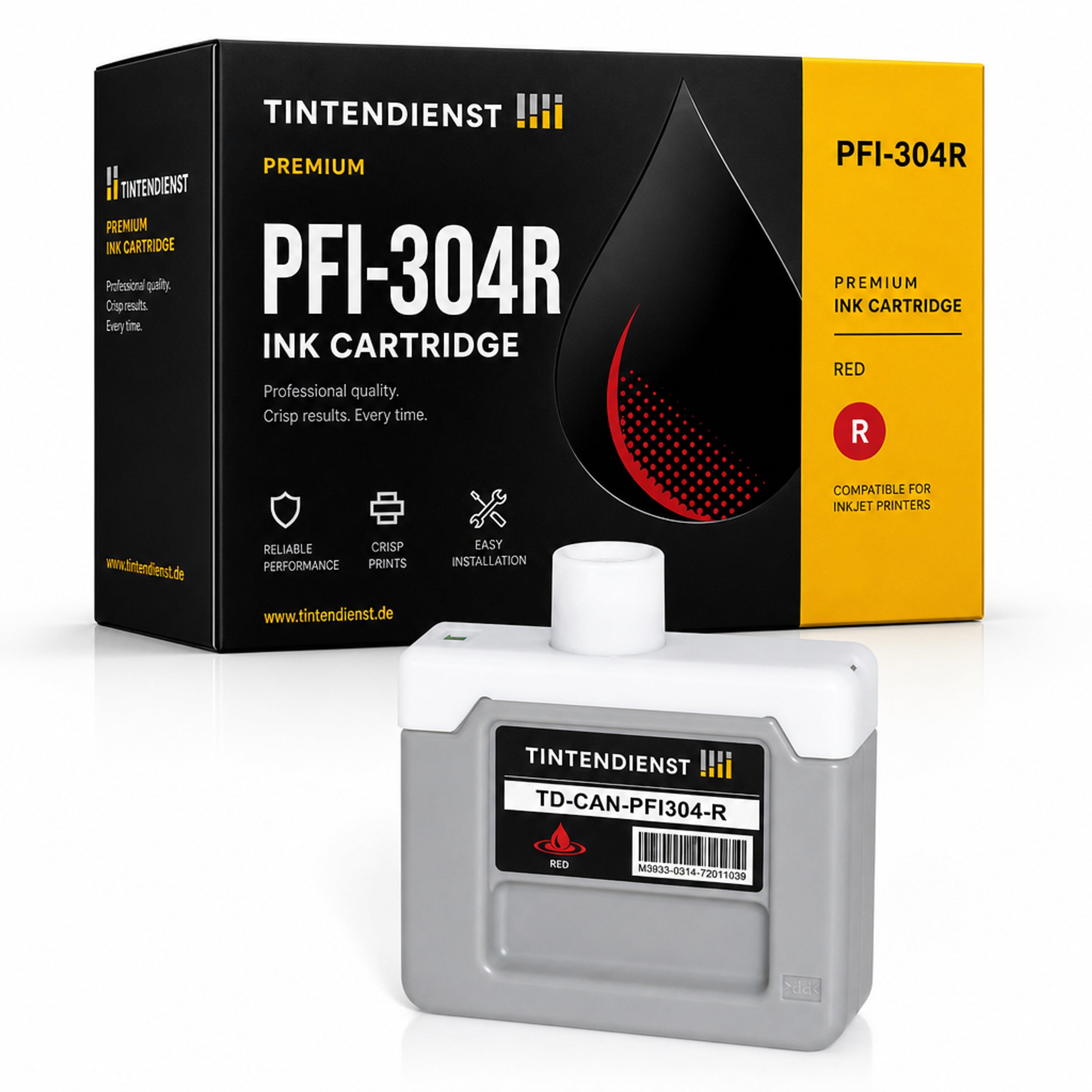 Druckerpatrone kompatibel zu Canon PFI-304R, rot
