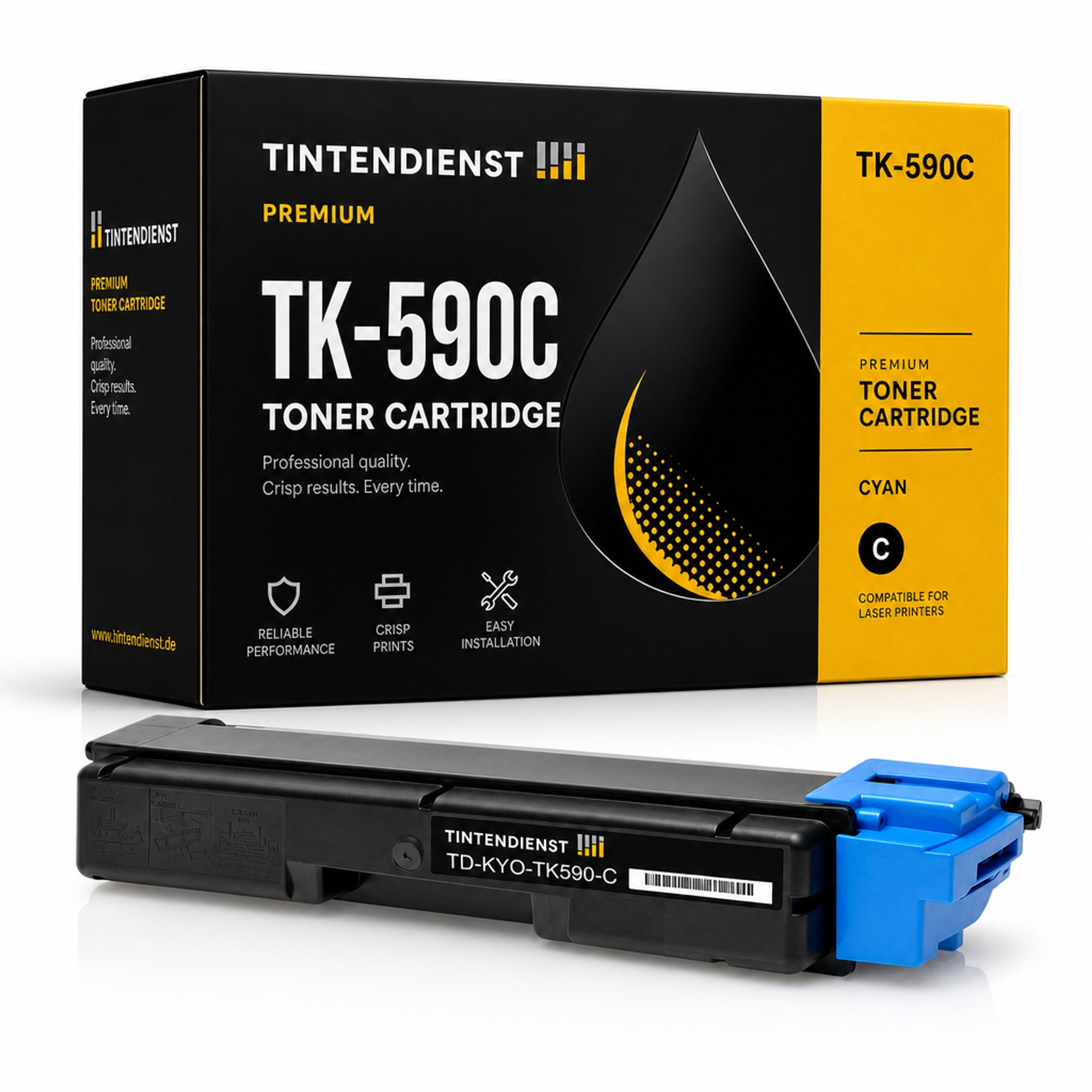 Toner kompatibel zu Kyocera TK-590C, cyan