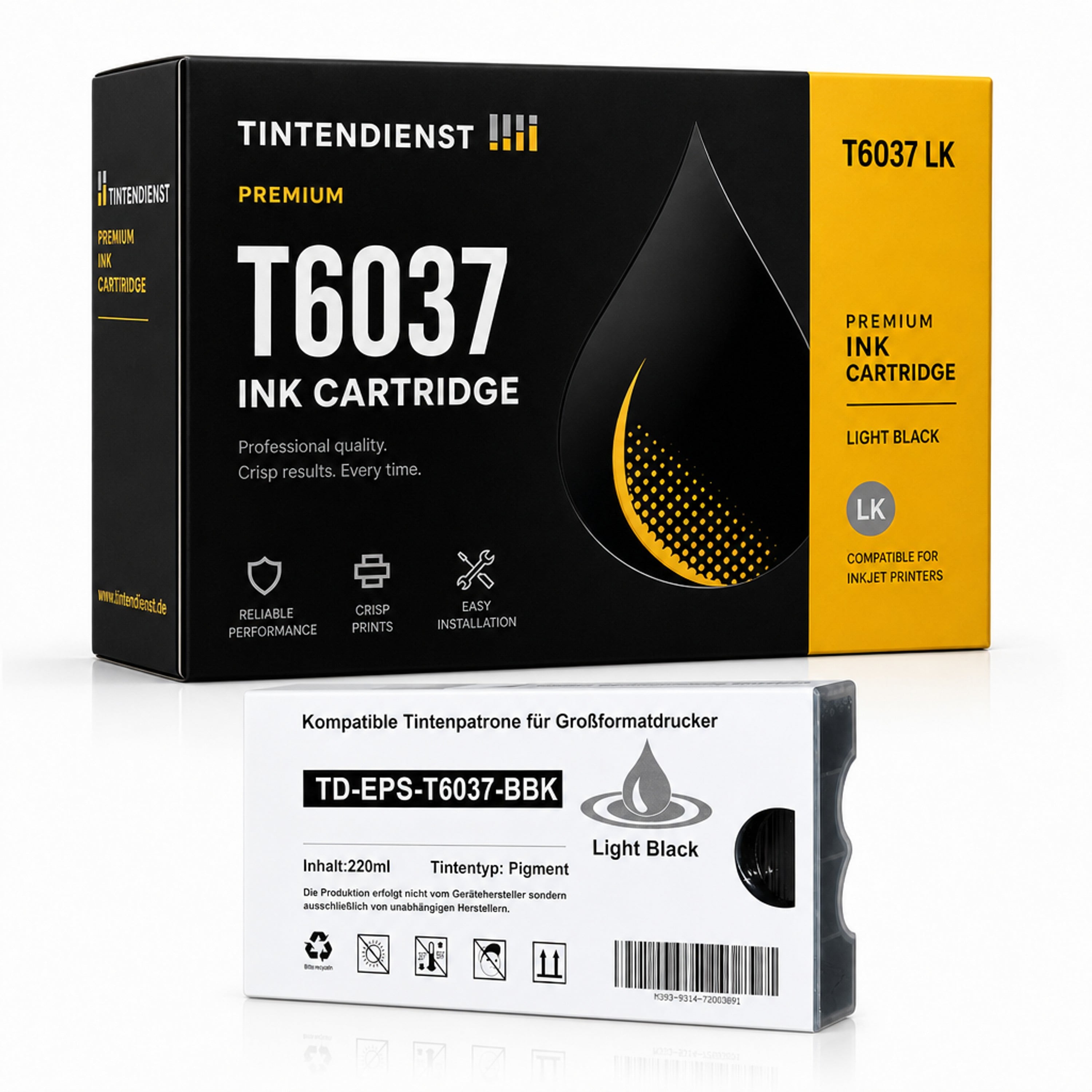 Druckerpatrone kompatibel zu Epson T6037, schwarz hell