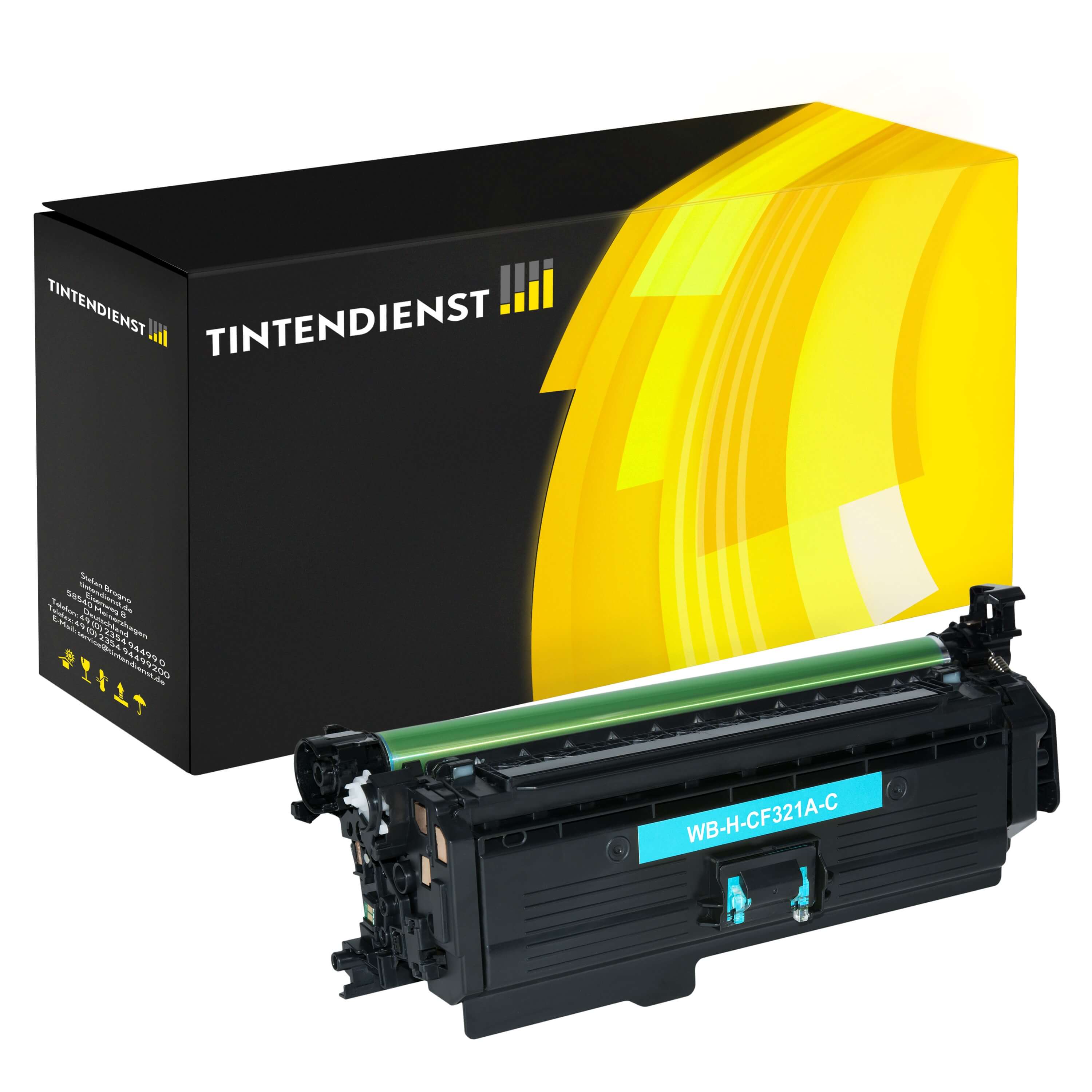 Toner kompatibel zu HP 653A, cyan