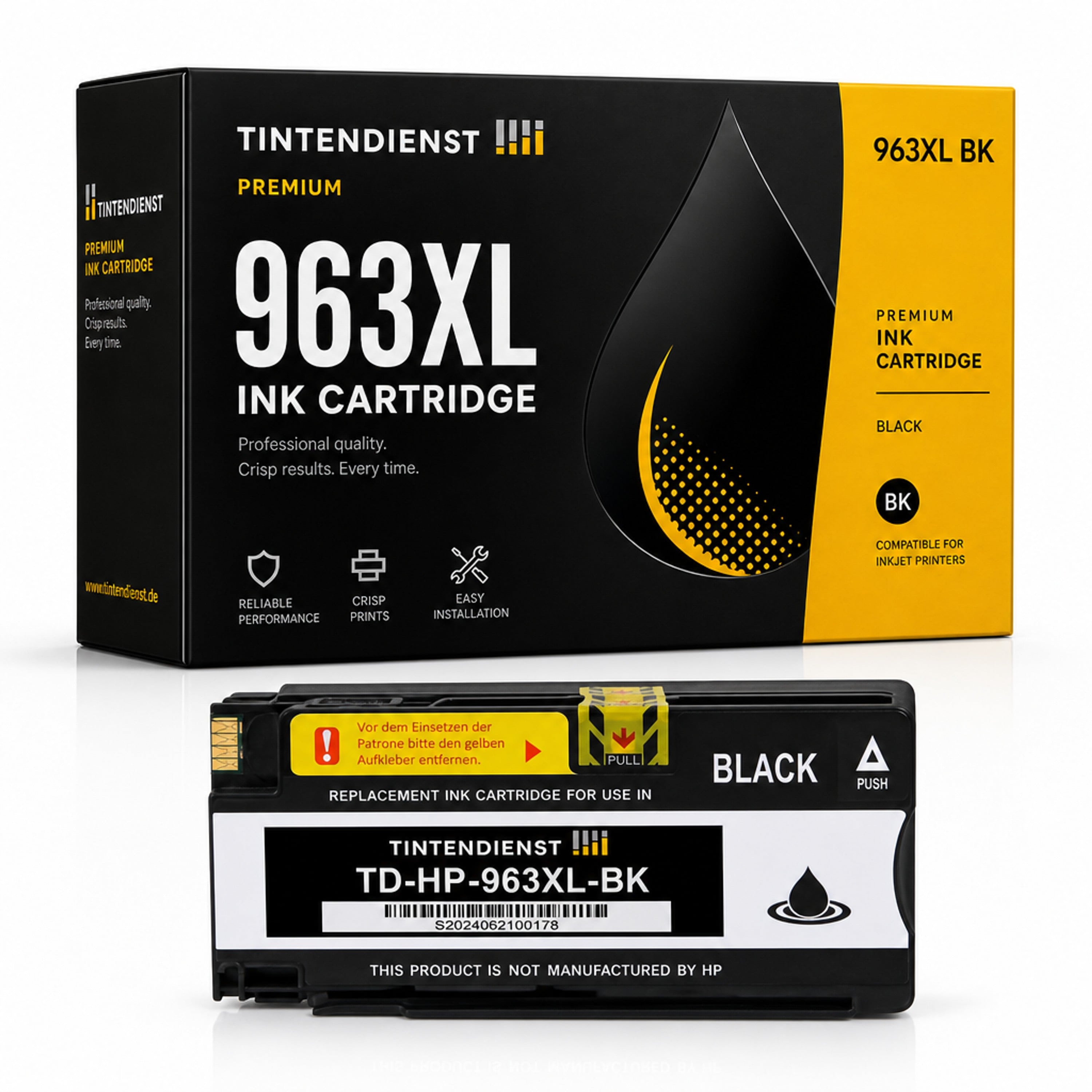 Druckerpatrone kompatibel zu HP 963XL, schwarz