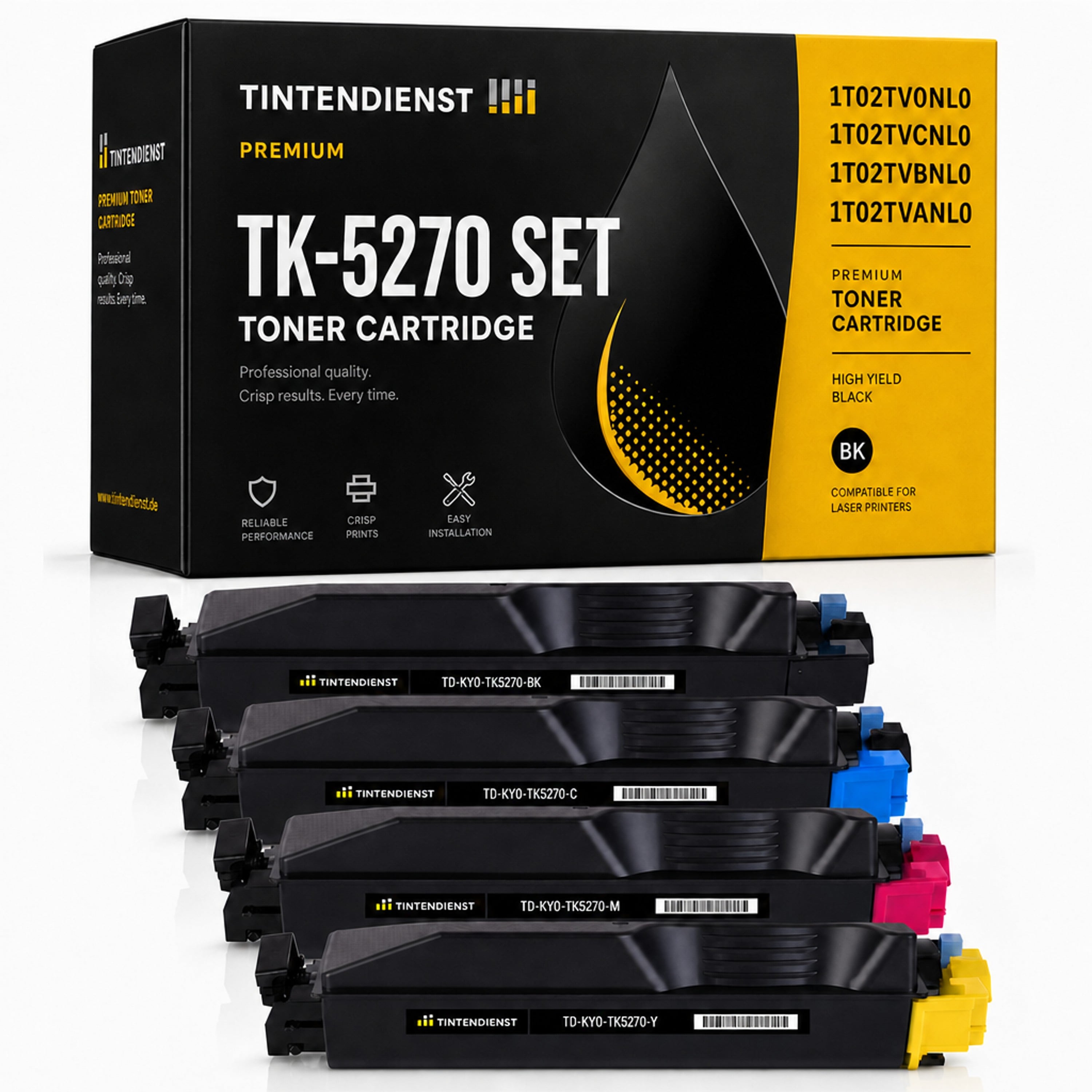 Set kompatibel zu Kyocera 1T02TV0NL0, 4 Toner