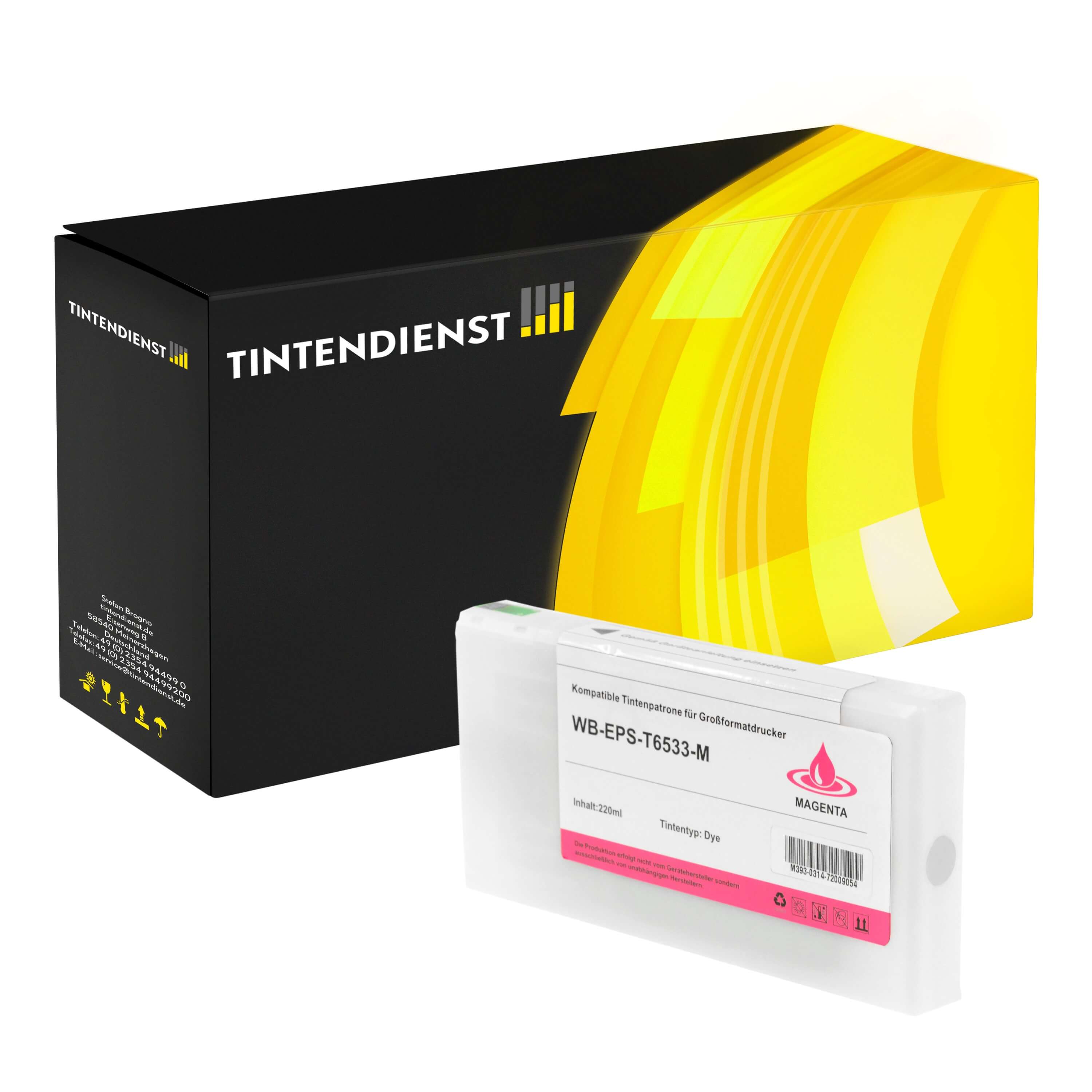 Druckerpatrone kompatibel zu Epson T6533, magenta