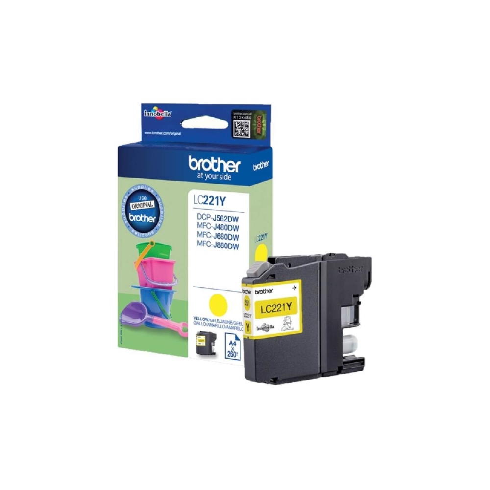 Original Brother Tintenpatrone LC-221Y Gelb