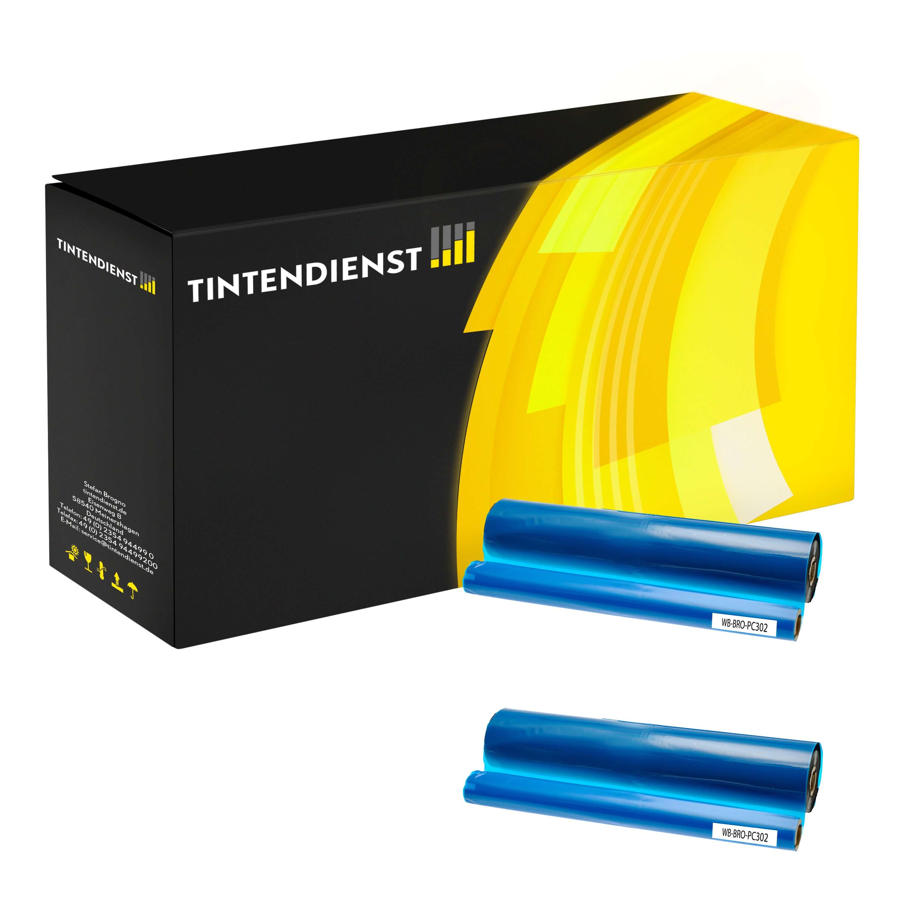 Tintendienst Thermorollen Brother PC302 (2-Pack)