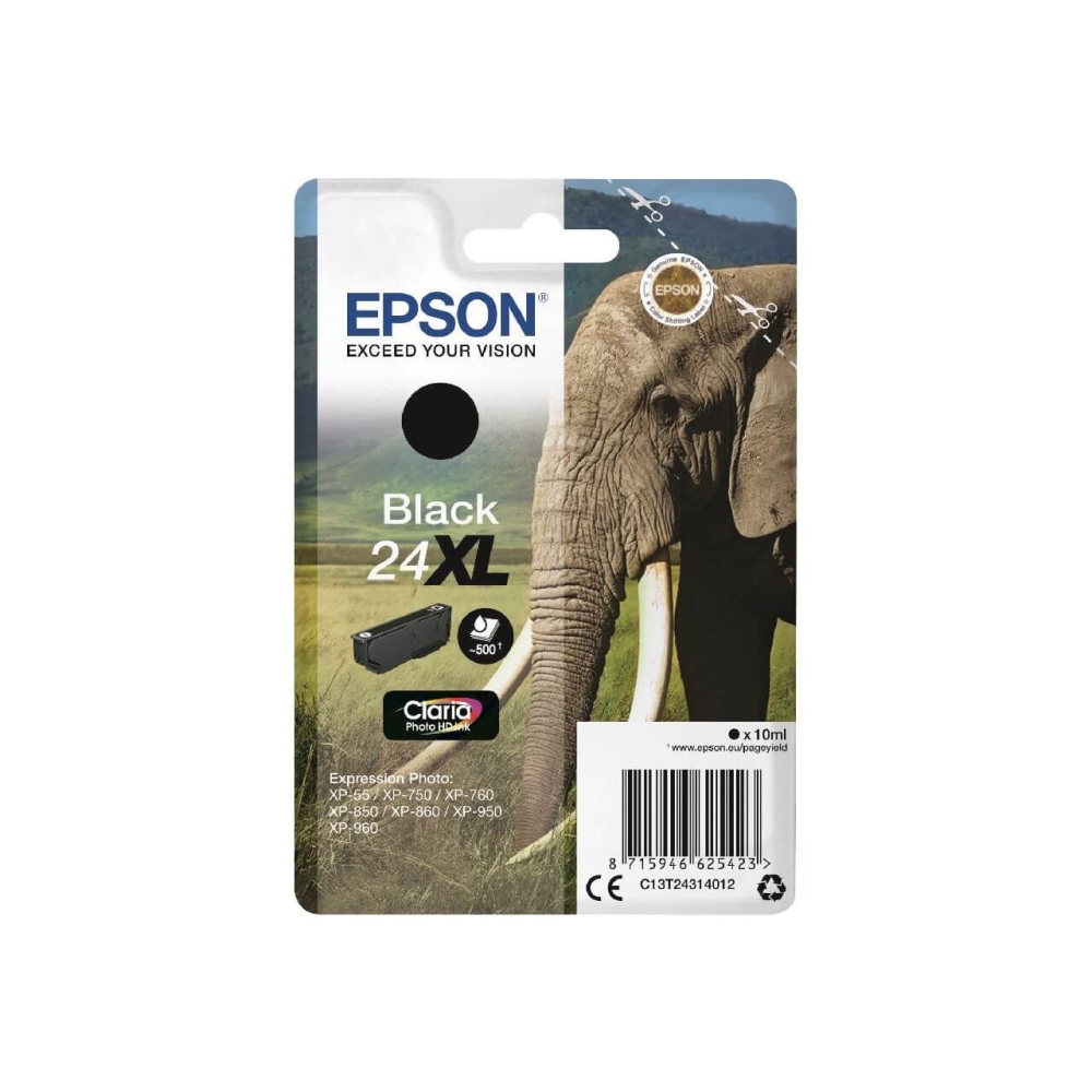 Original Epson Tintenpatrone C13T24314012 / 24XL Schwarz