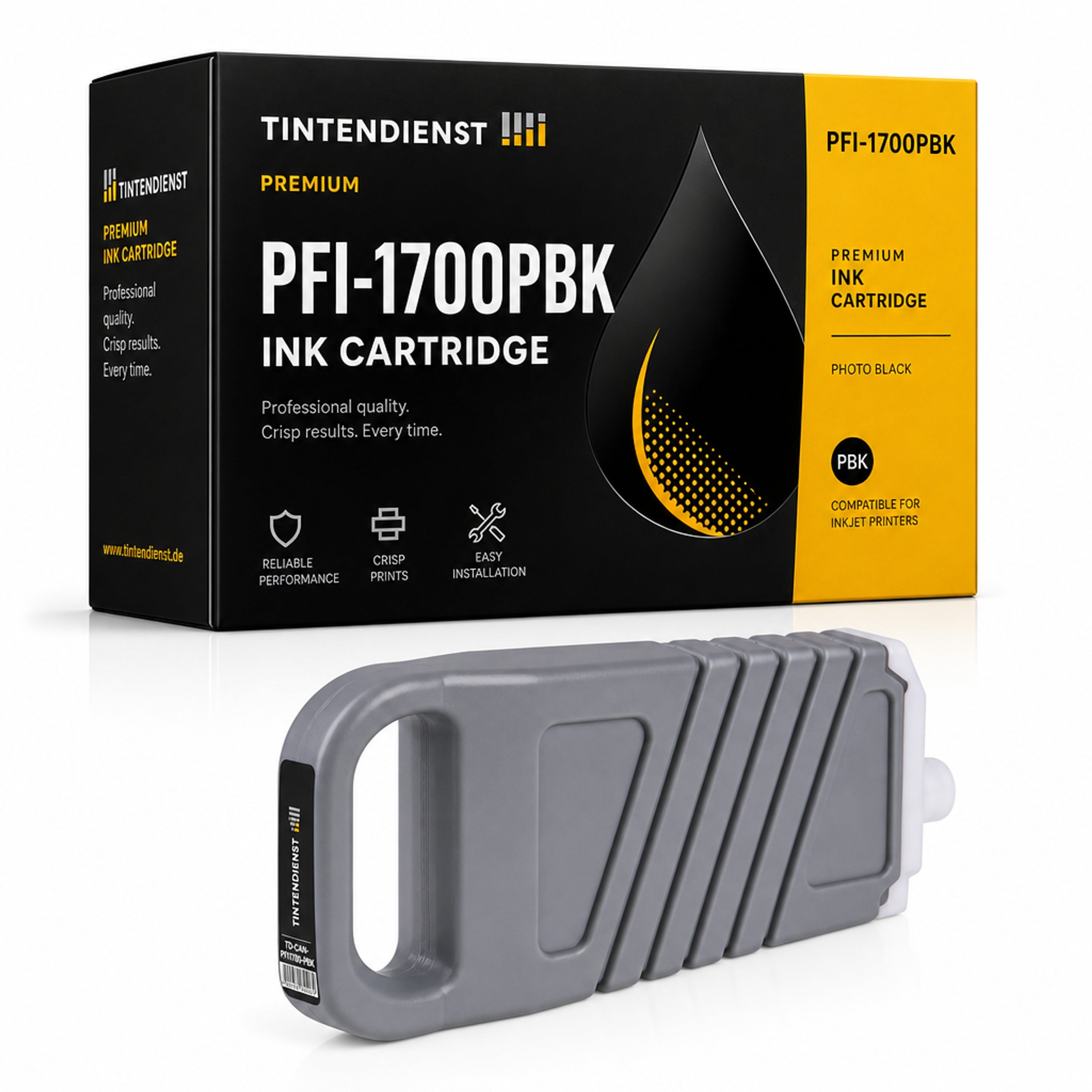 Druckerpatrone kompatibel zu Canon PFI-1700PBK, photo schwarz