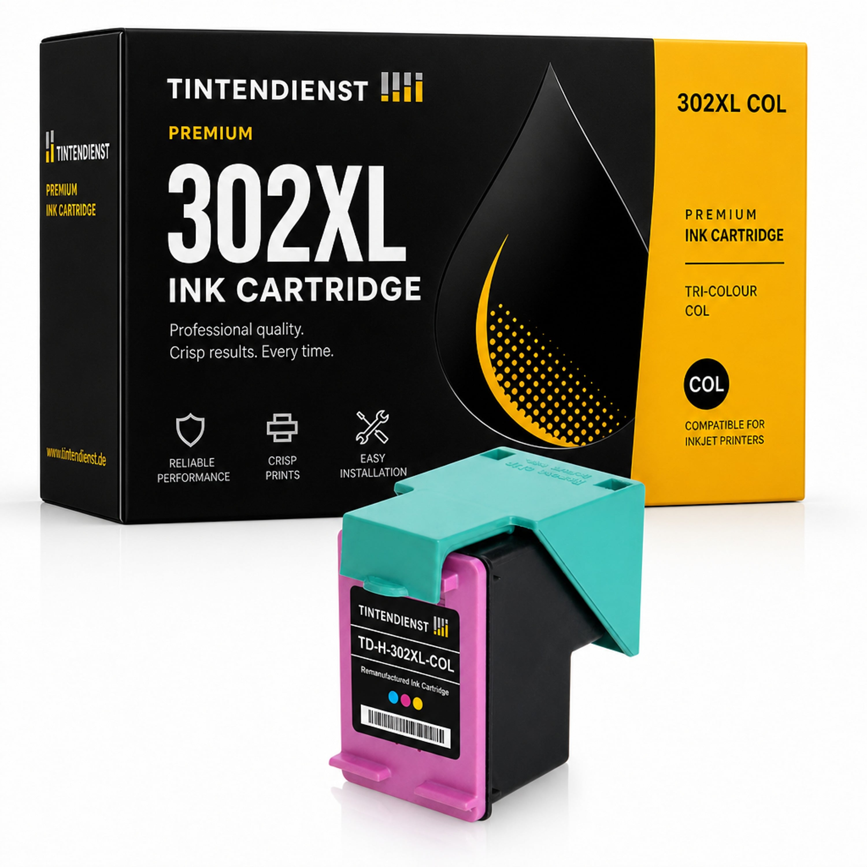 Druckerpatrone kompatibel zu HP 302XL, color