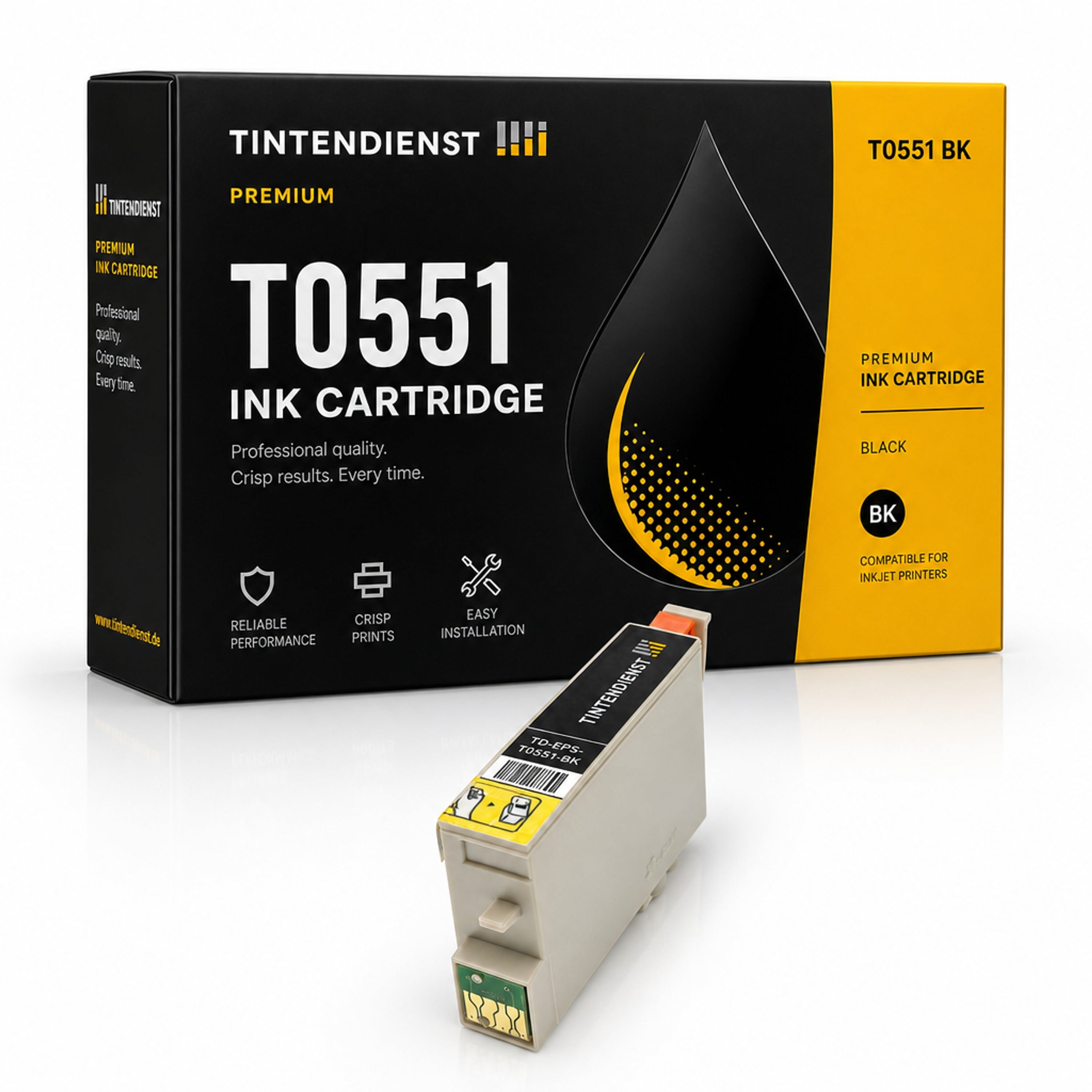 Druckerpatrone kompatibel zu Epson T0551, schwarz
