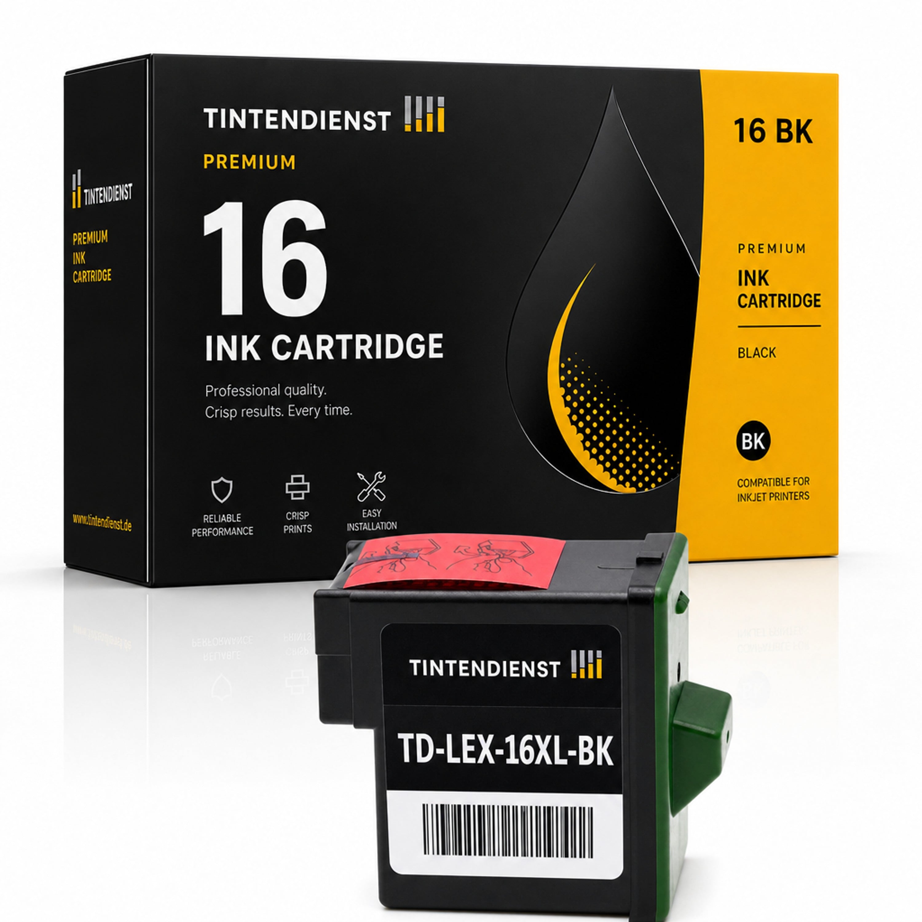 Druckerpatrone kompatibel zu Lexmark 16, schwarz