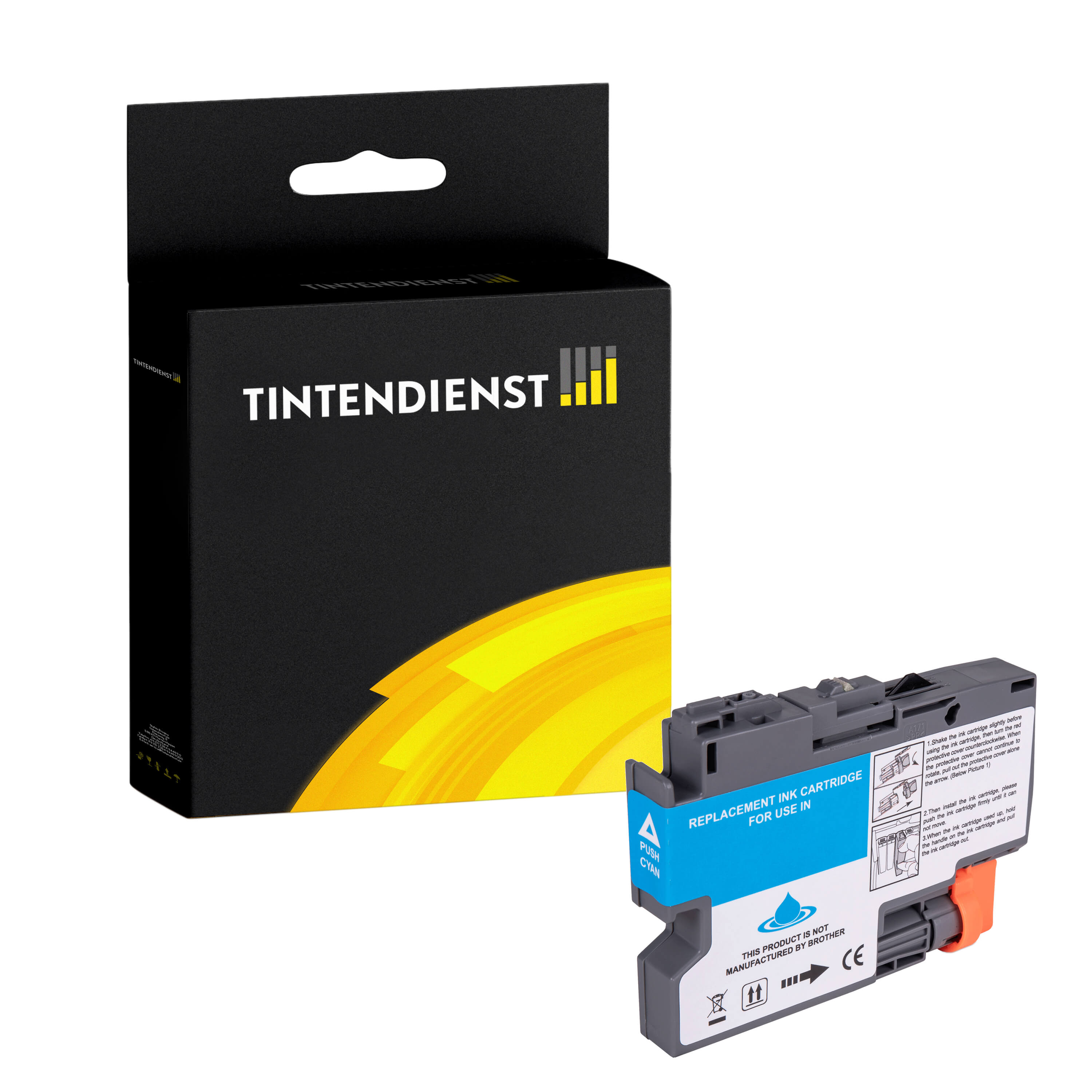 Tintendienst kompatibel für Brother Tintenpatrone LC-426XLC Cyan [XXL Füllmenge]