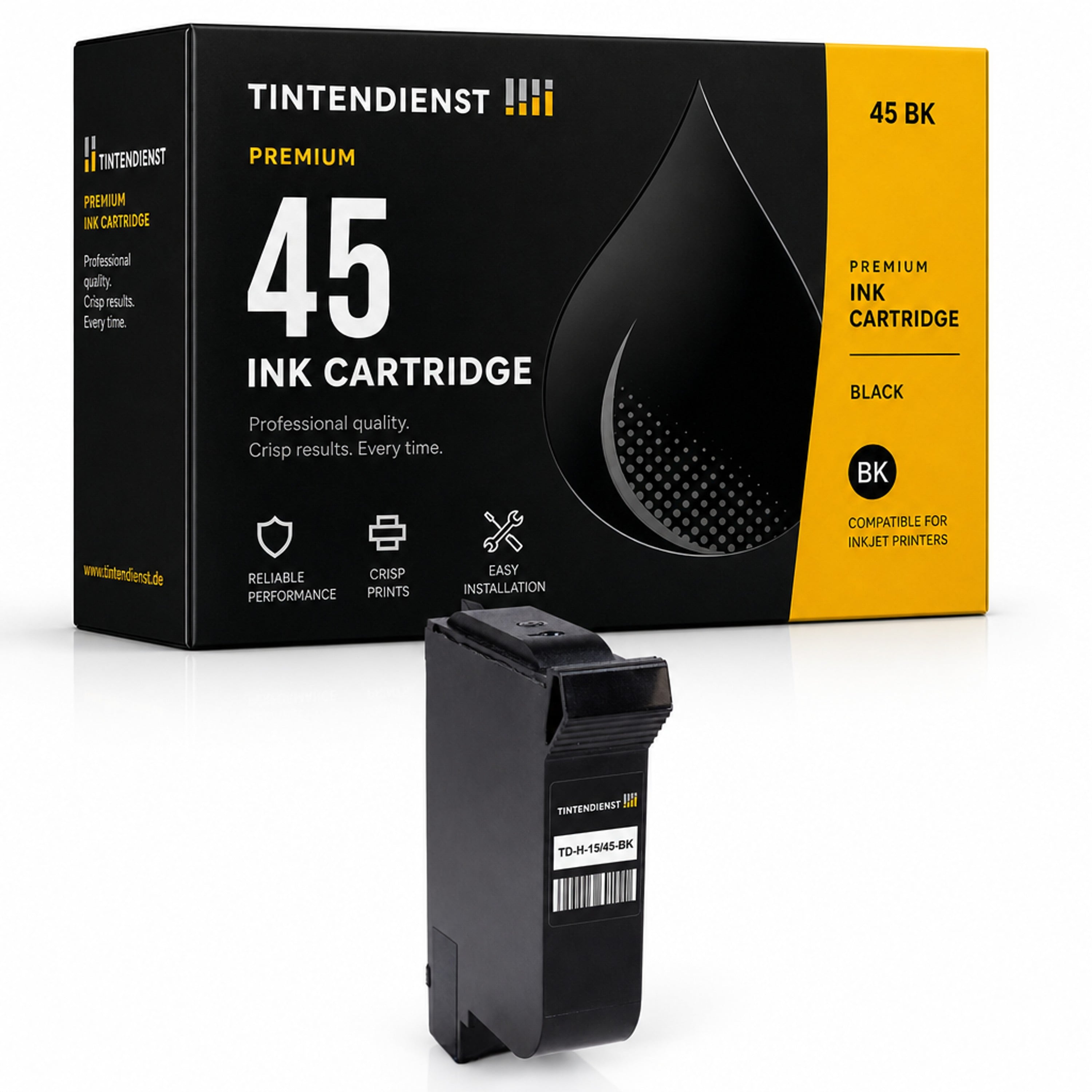 Druckerpatrone kompatibel zu HP 45, schwarz