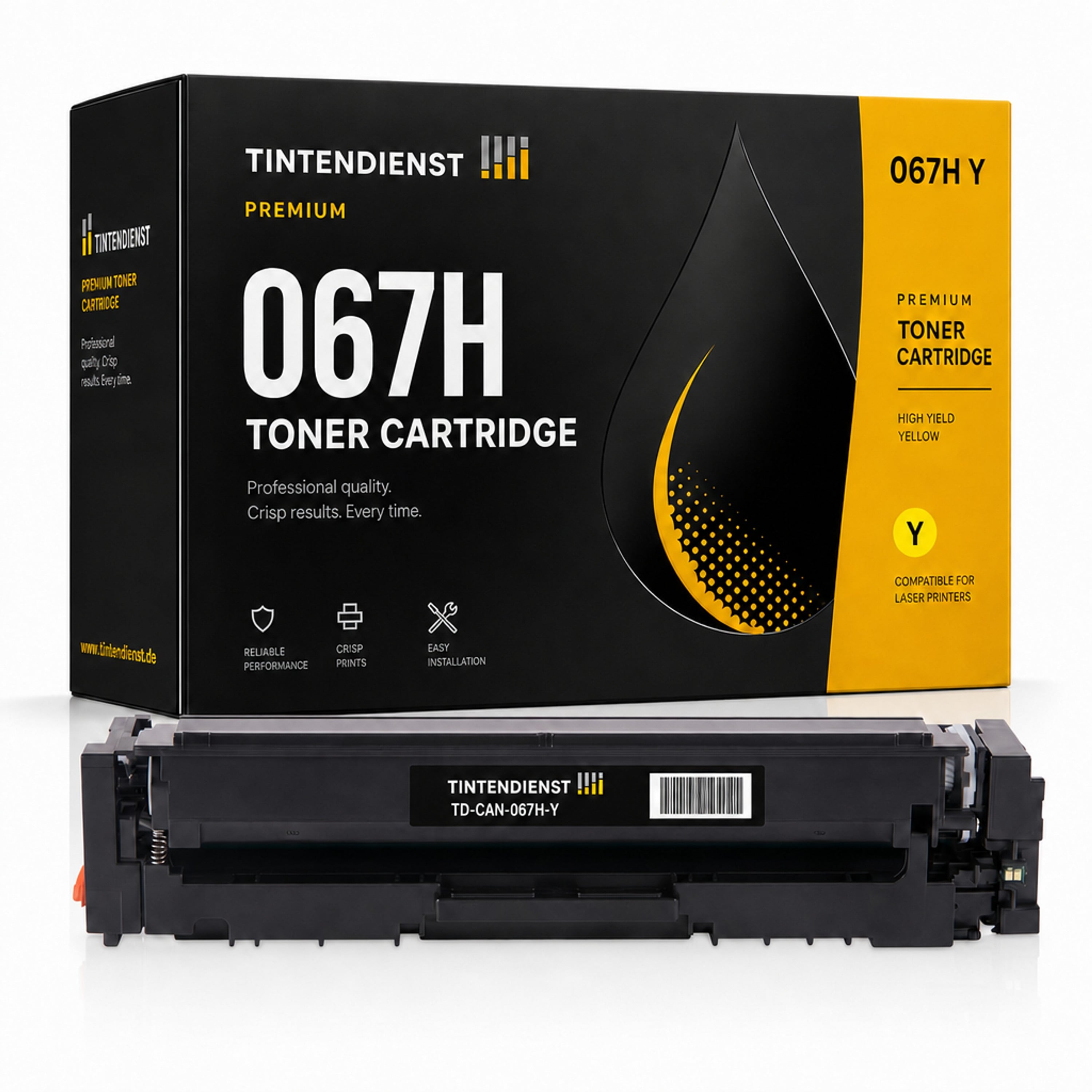 Toner kompatibel zu Canon 067H, gelb