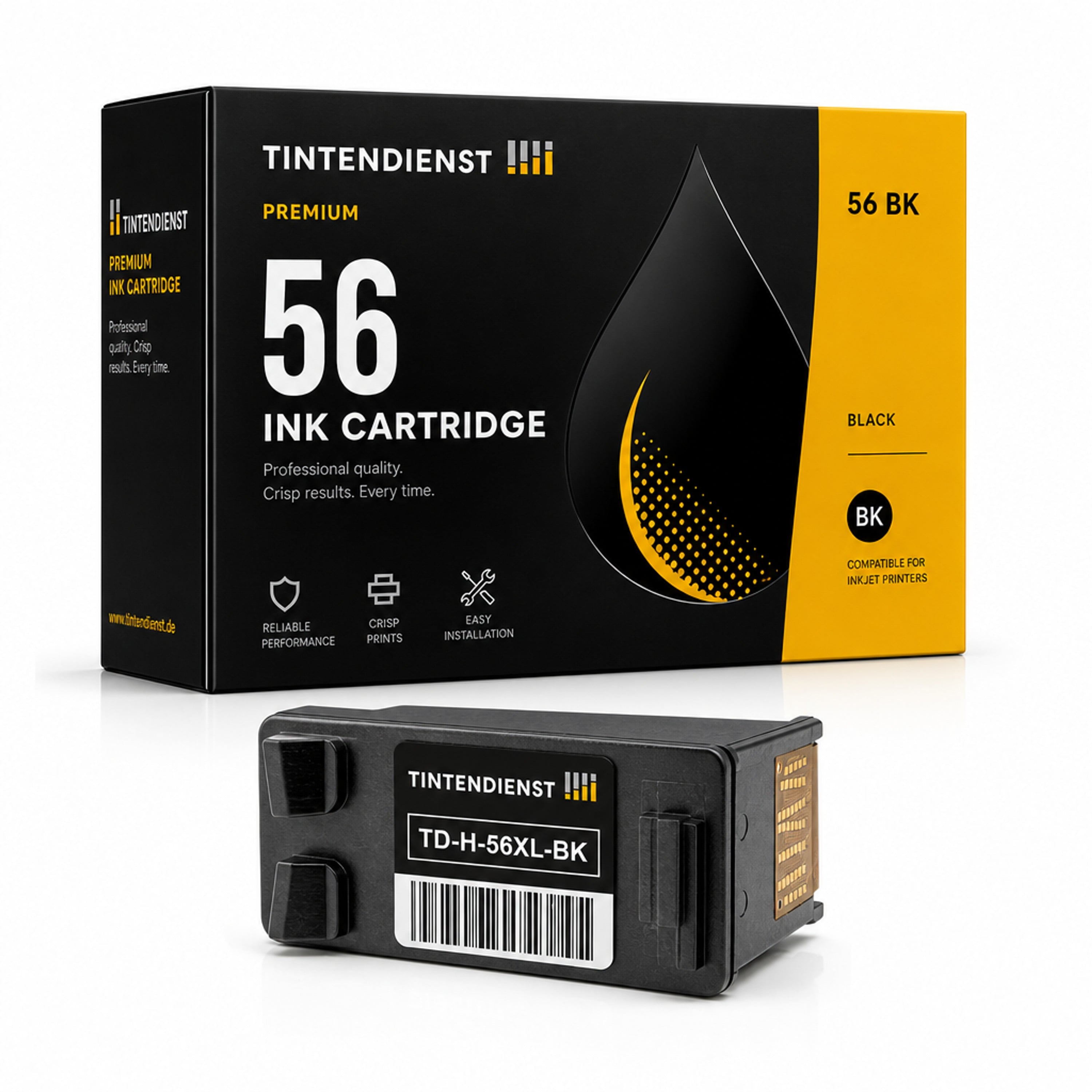 Druckerpatrone kompatibel zu HP 56, schwarz