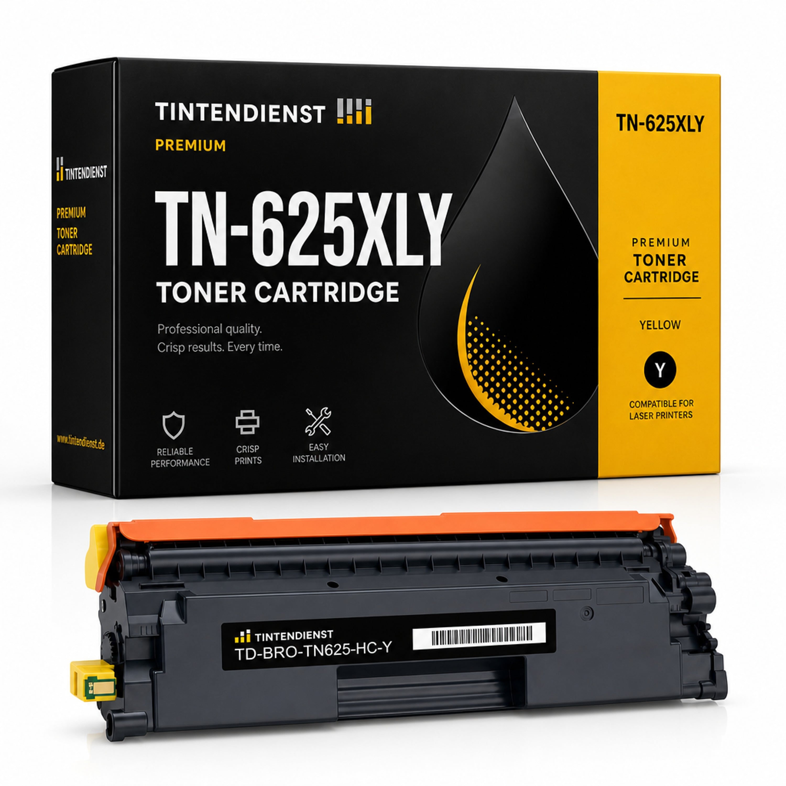Toner kompatibel zu Brother TN-625XLY, gelb