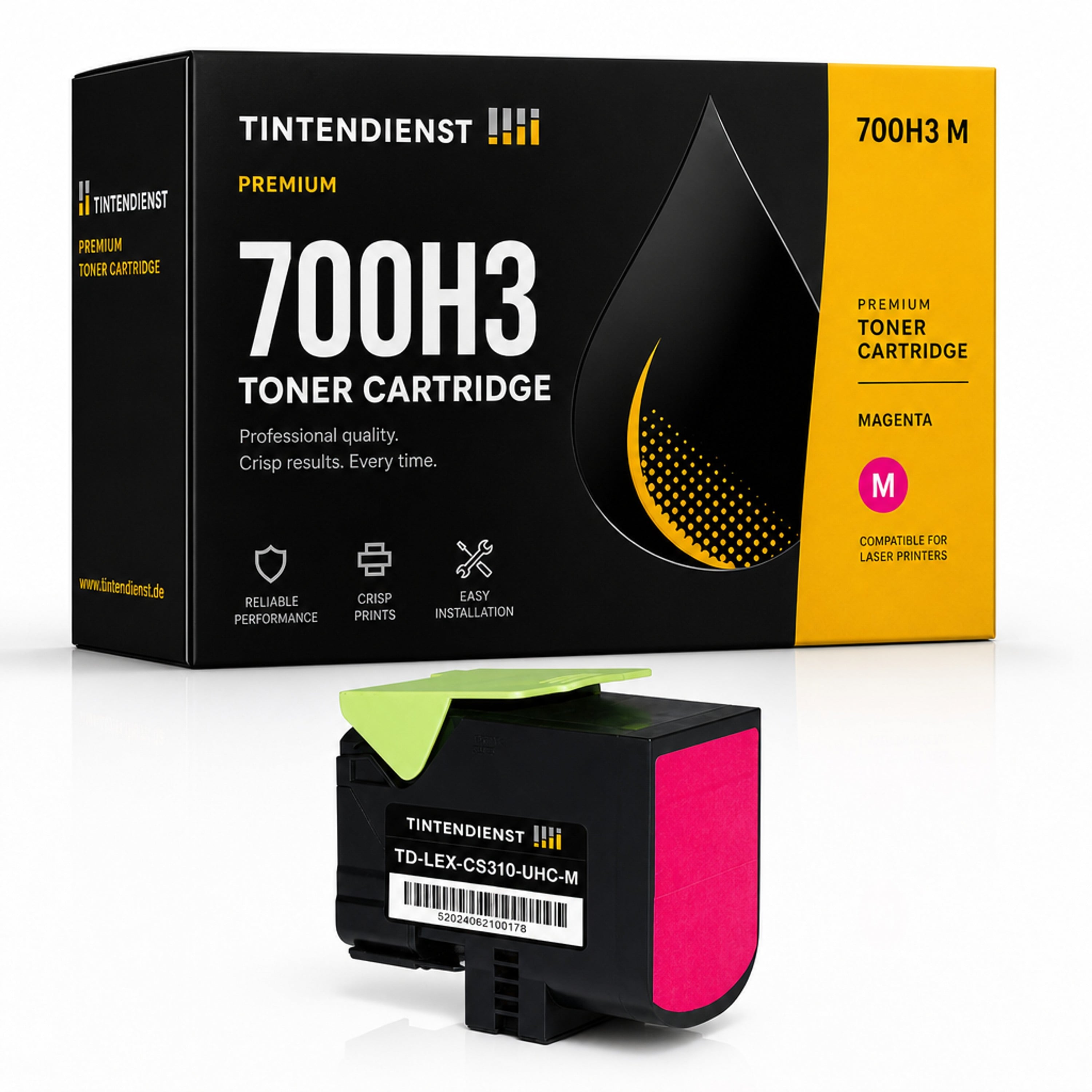 Toner kompatibel zu Lexmark 700H3, magenta