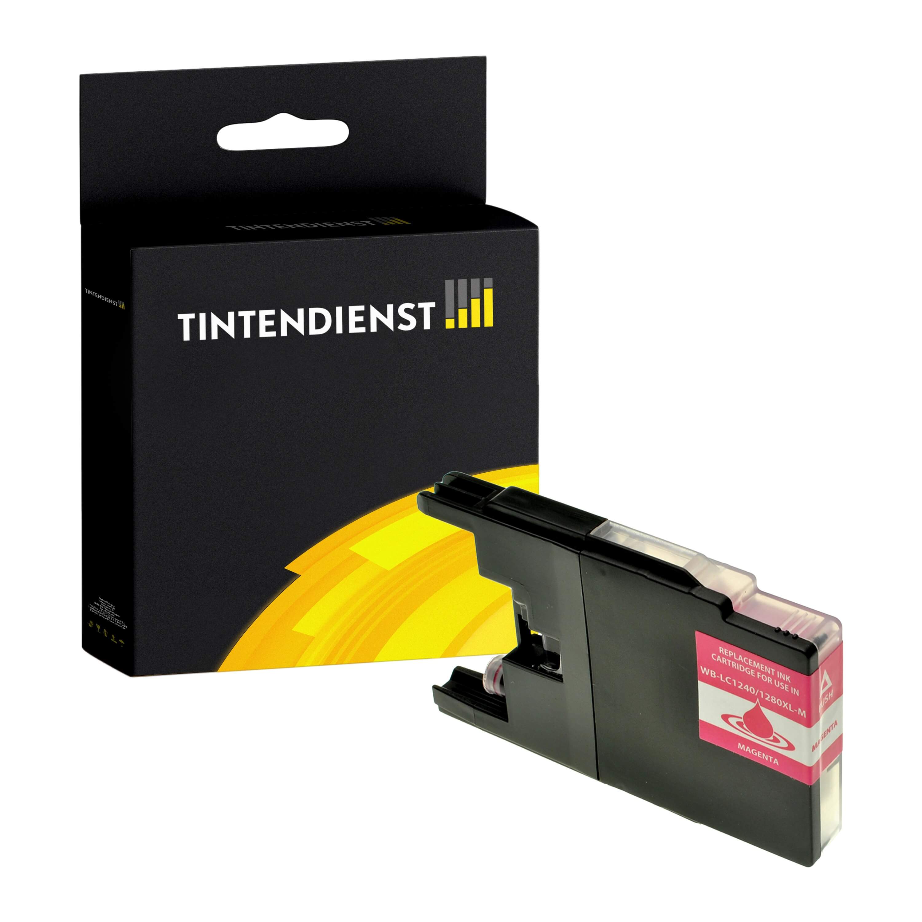 Tintendienst kompatibel für Brother Tintenpatrone LC-1280XLM Magenta [XL Füllmenge]