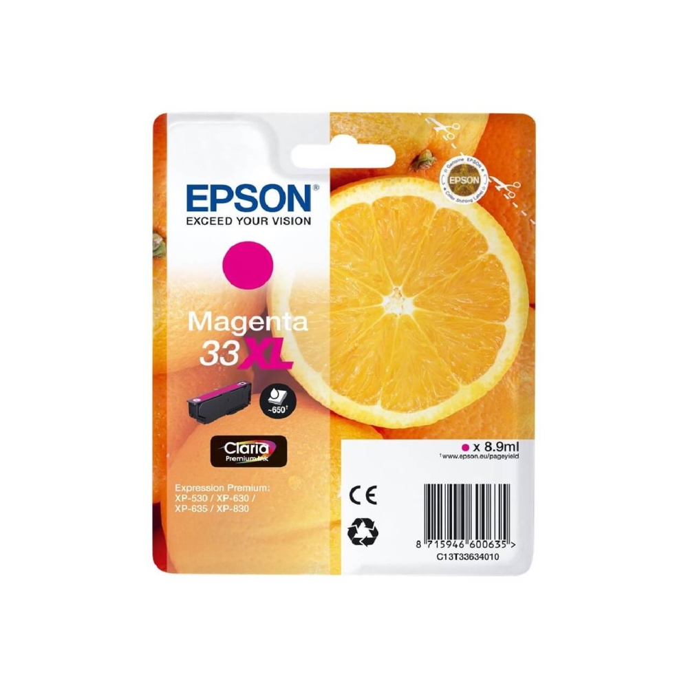 Original Epson Tintenpatrone C13T33634010 / 33XL Magenta [XL Füllmenge]