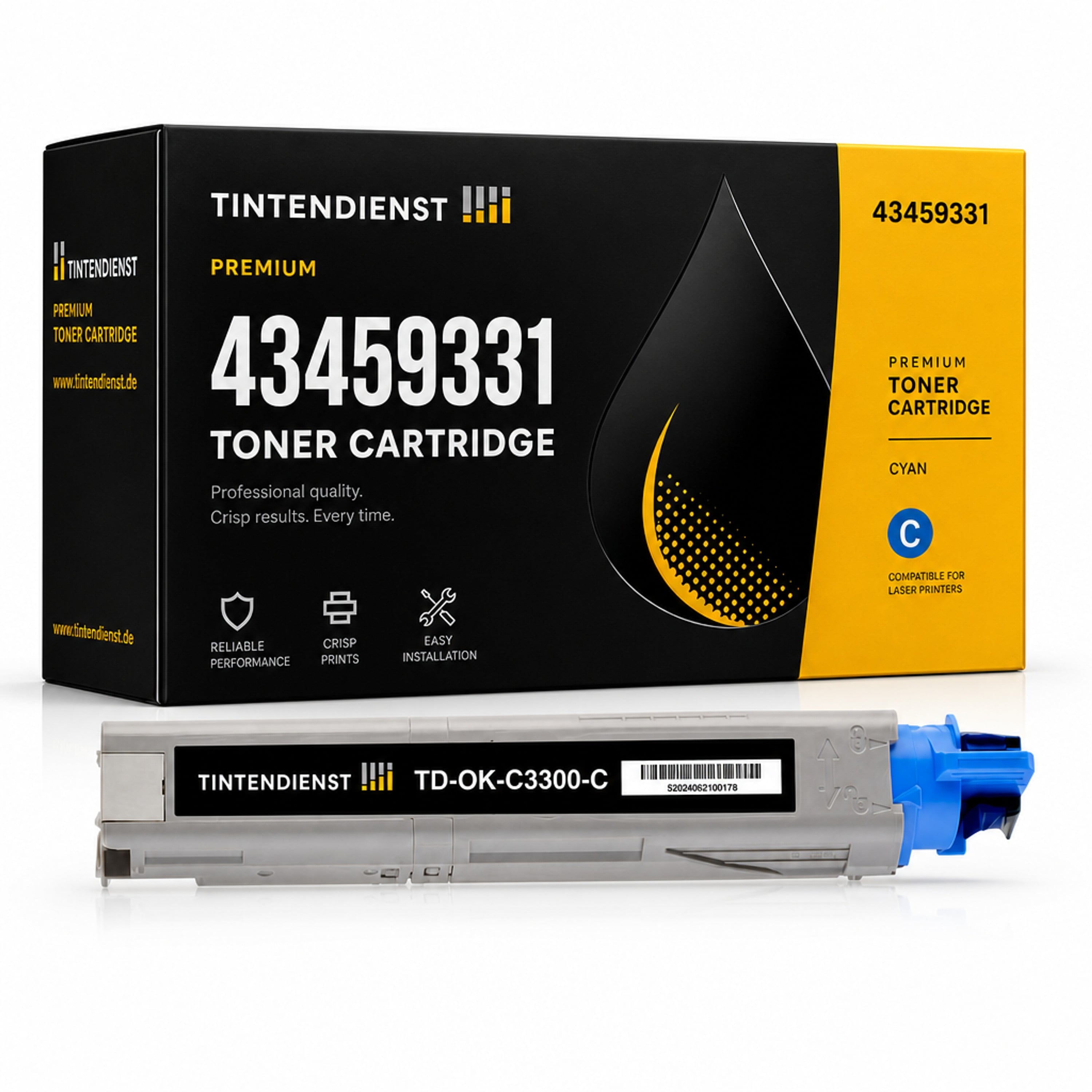Toner kompatibel zu OKI 43459331, cyan