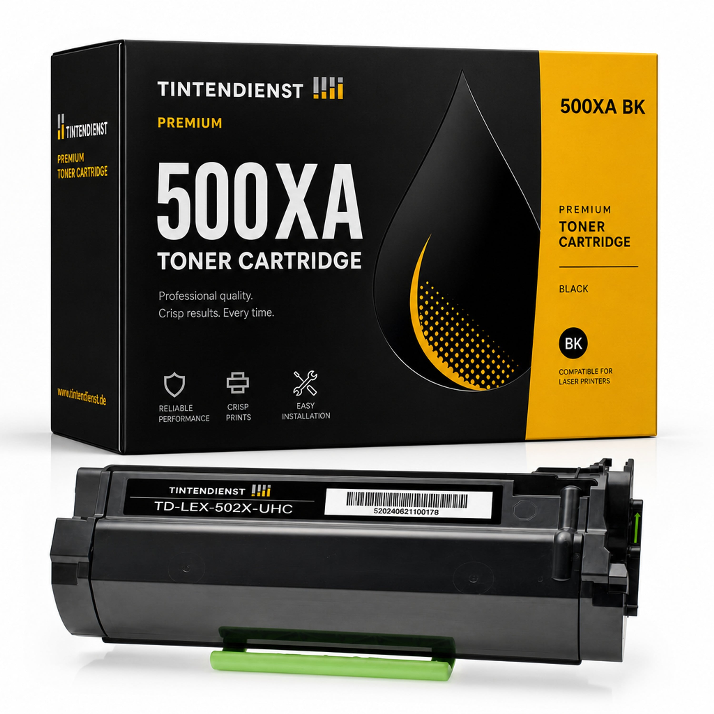 Toner kompatibel zu Lexmark 500XA, schwarz