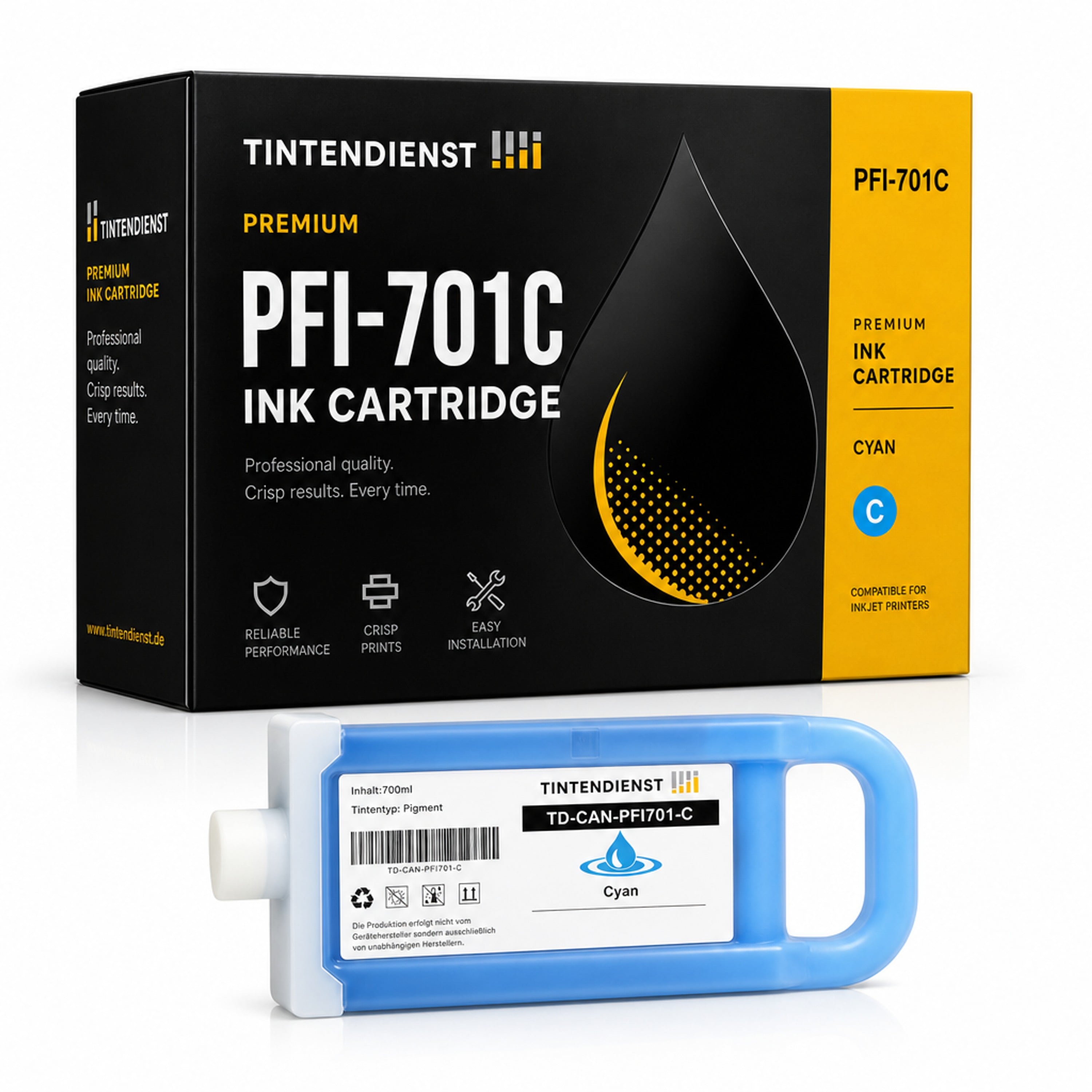 Druckerpatrone kompatibel zu Canon PFI-701C, cyan