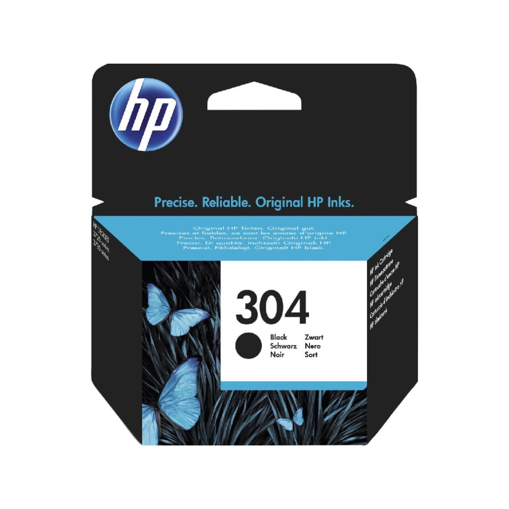 Original HP Tintenpatrone N9K06AE / 304 Schwarz