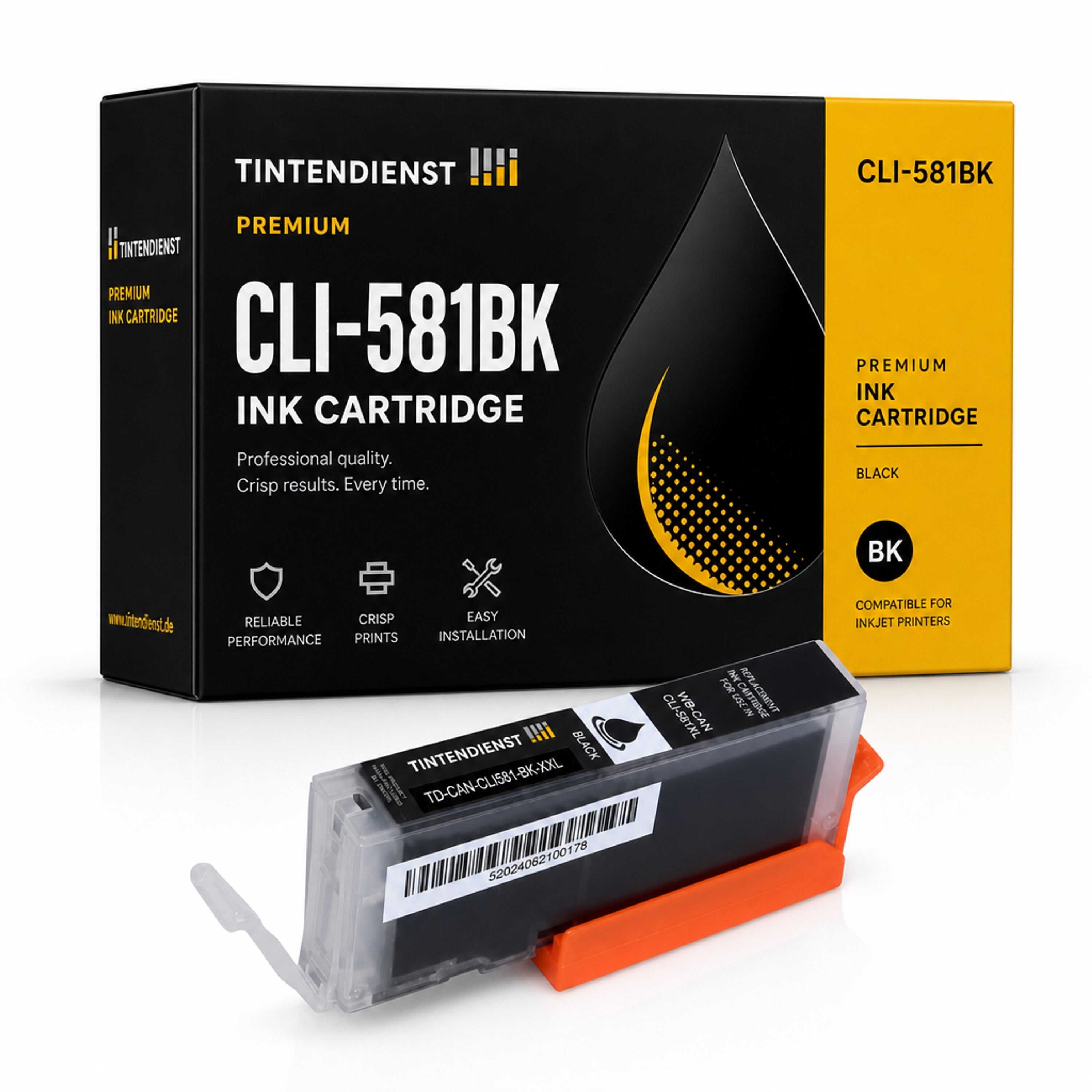 Druckerpatrone kompatibel zu Canon CLI-581BK, schwarz