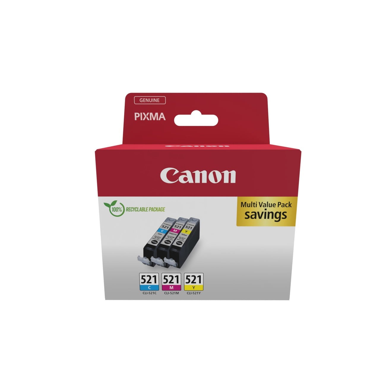 Original Canon 2934B015 / CLI-521 Druckerpatrone c,m,y