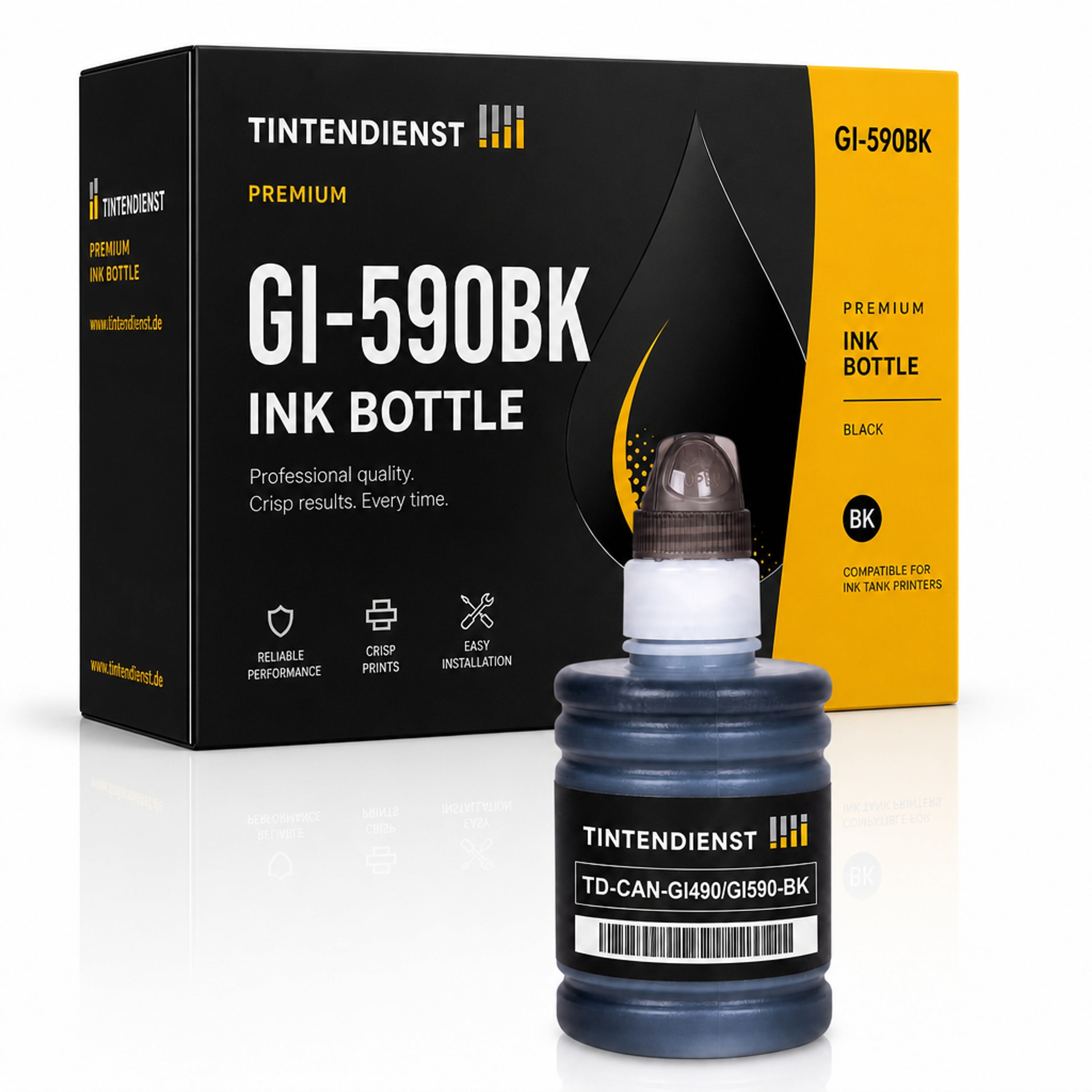 Tintentank kompatibel zu Canon GI-590BK, schwarz