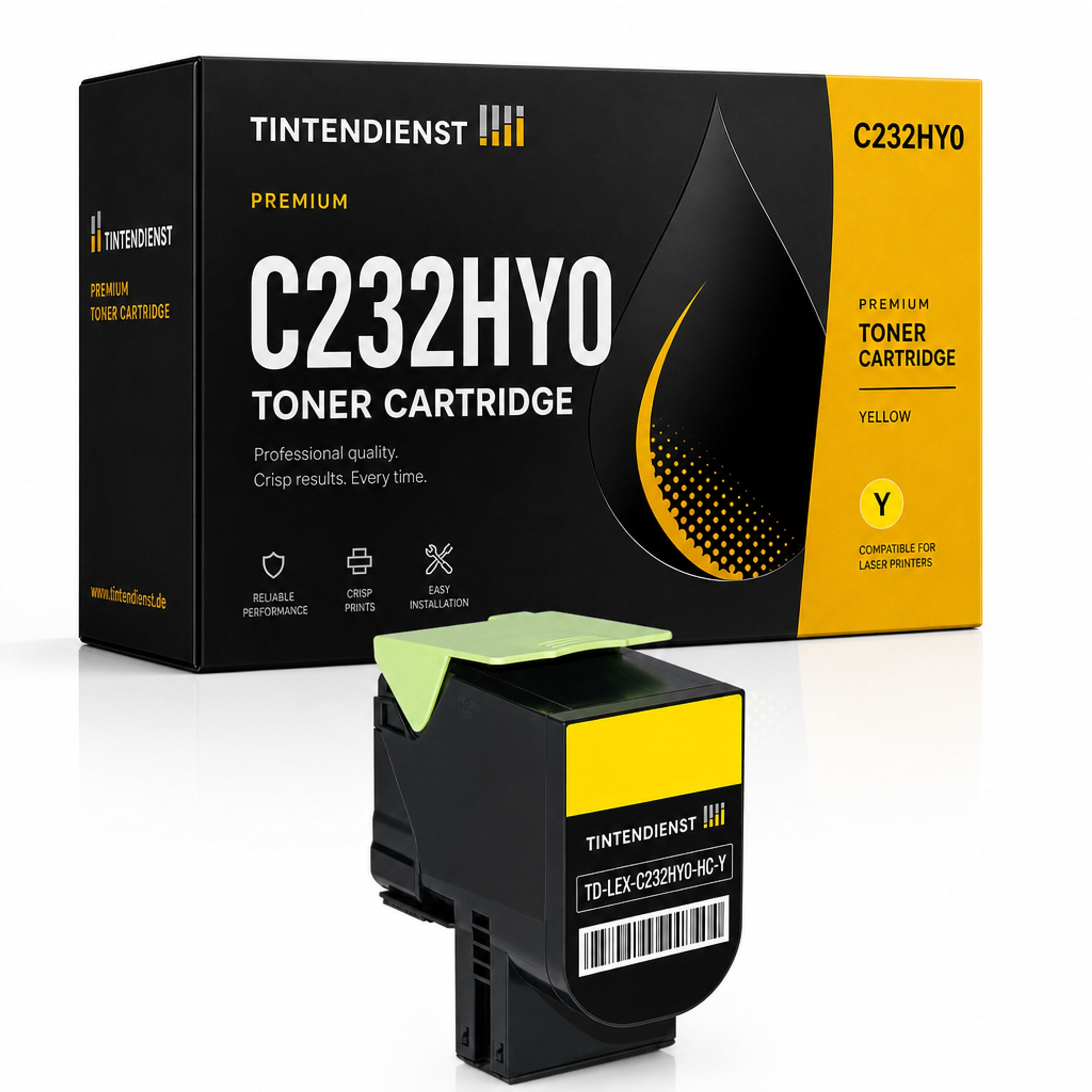 Toner kompatibel zu Lexmark C232HY0, gelb