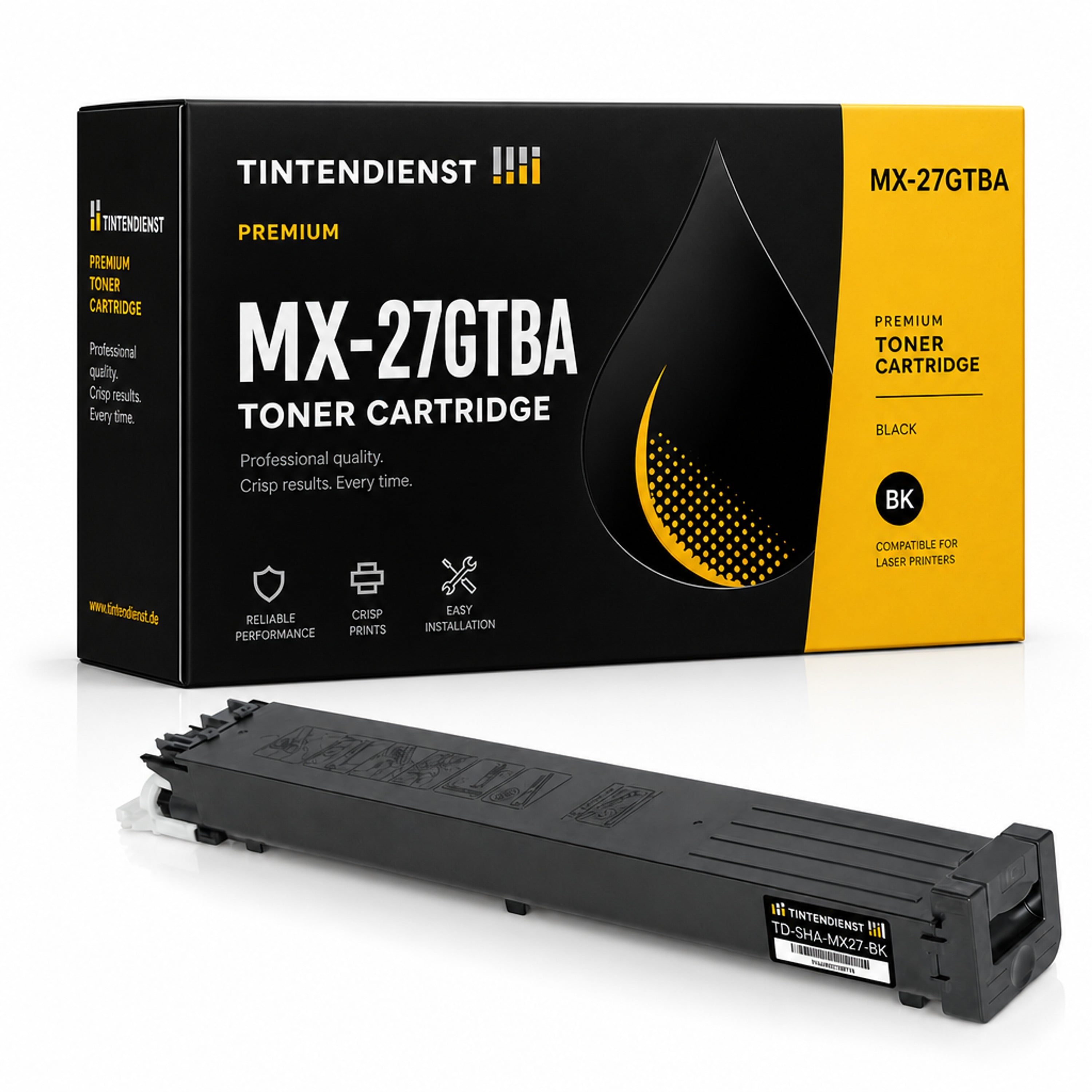 Toner kompatibel zu Sharp MX-27GTBA, schwarz