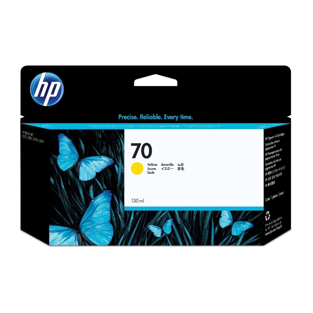 Original HP Tintenpatrone C9454A / 70 Gelb