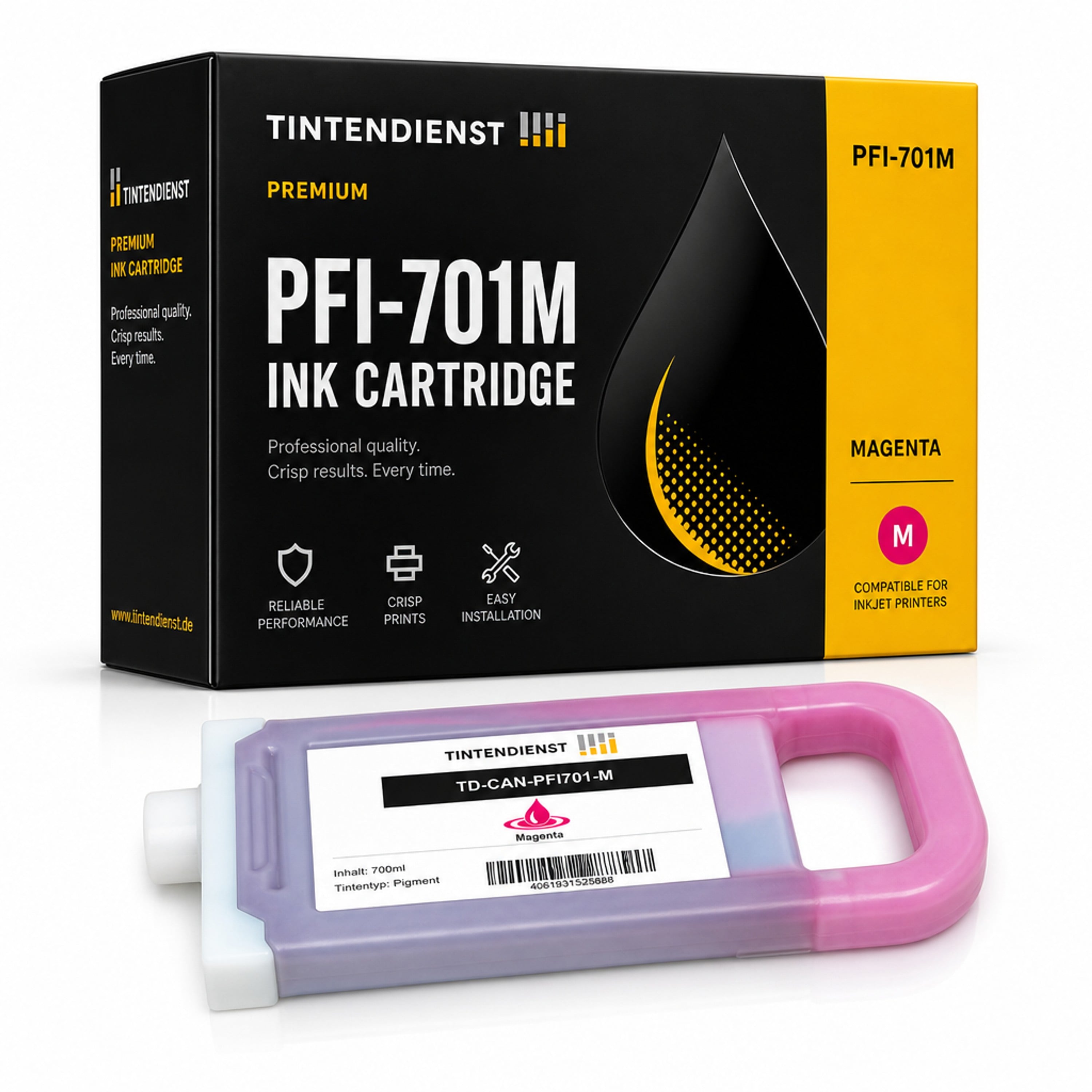 Druckerpatrone kompatibel zu Canon PFI-701M, magenta