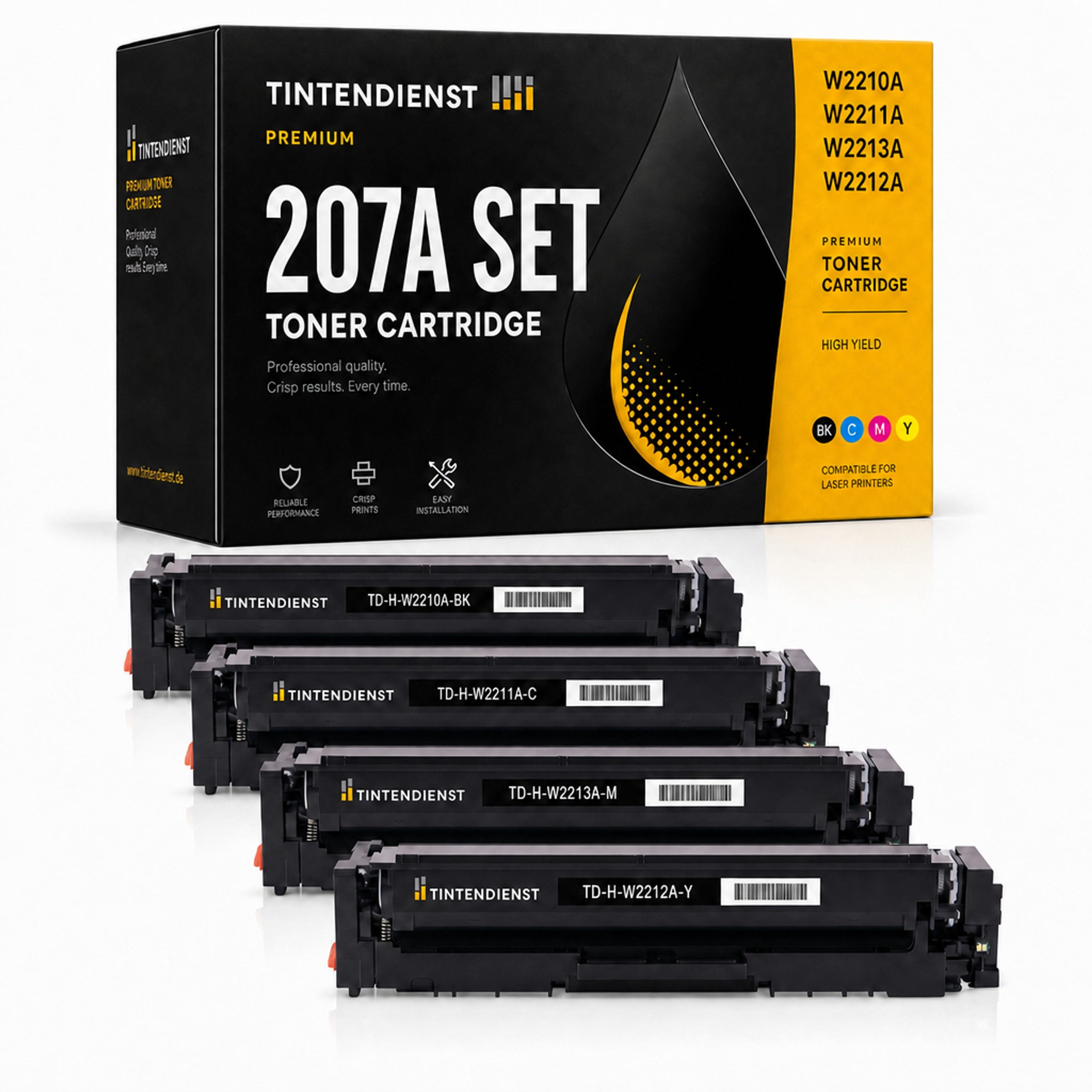 Set kompatibel zu HP W2210A, 4 Toner