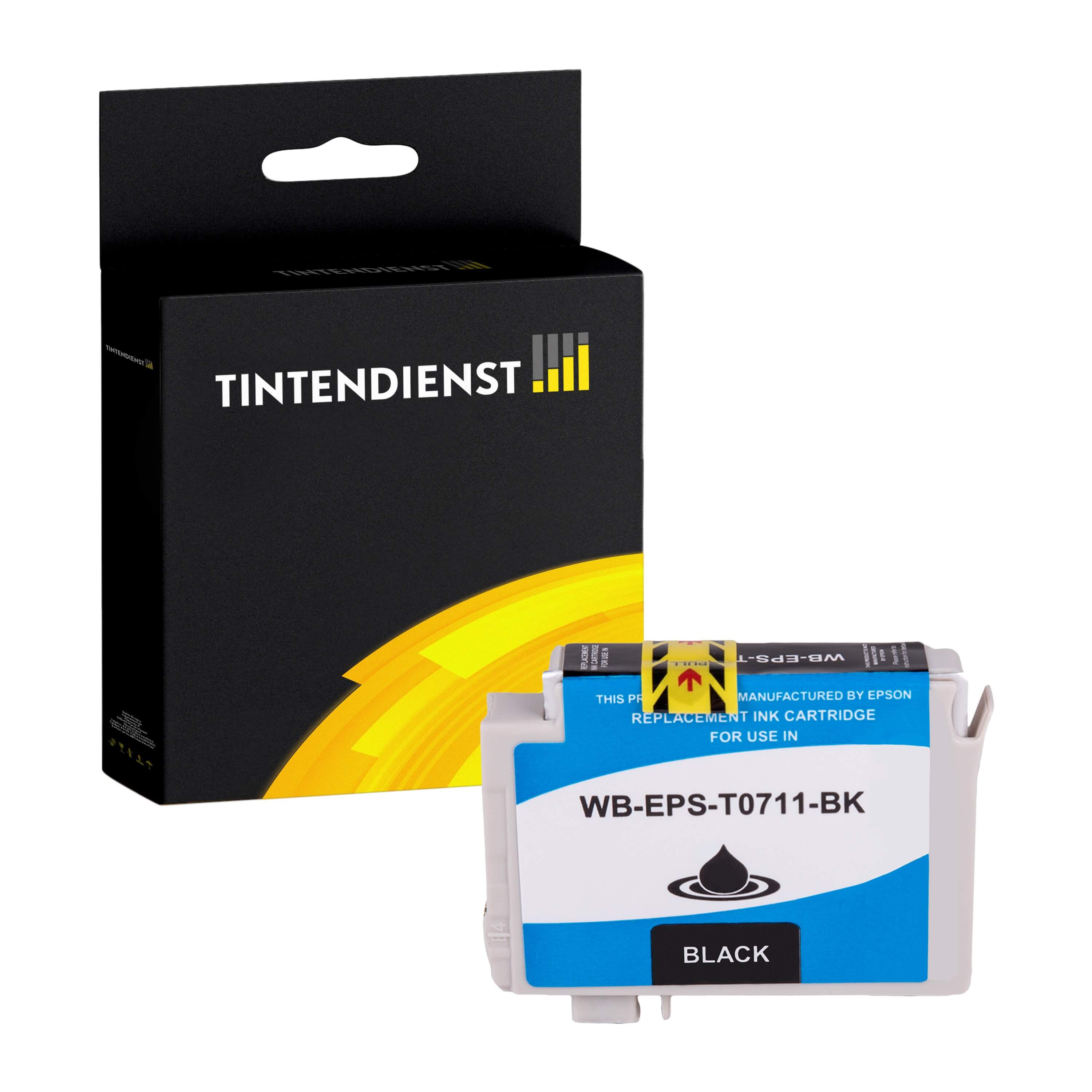 Tintendienst kompatibel für Epson Tintenpatrone C13T07114012 / T0711 Schwarz