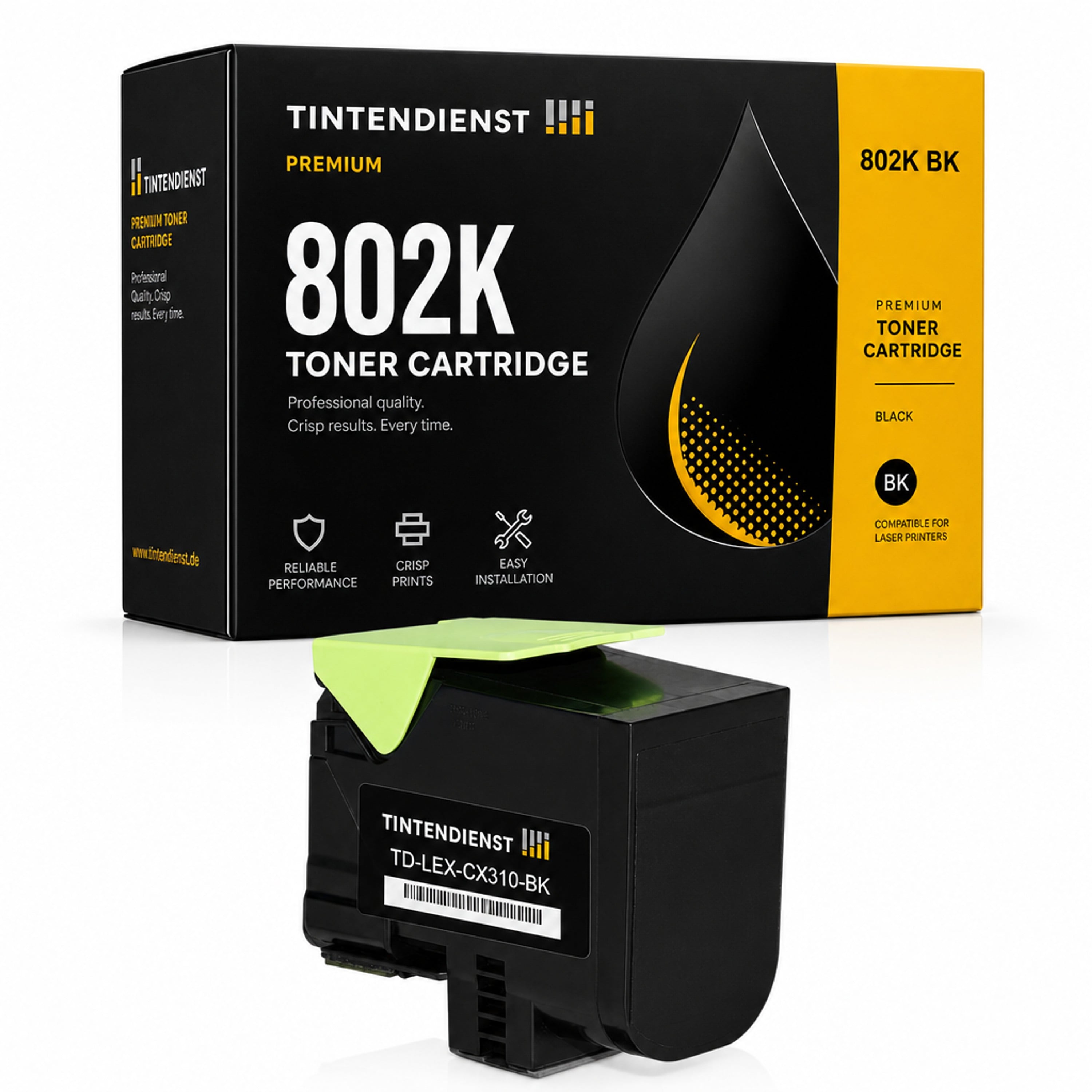 Toner kompatibel zu Lexmark 802K, schwarz