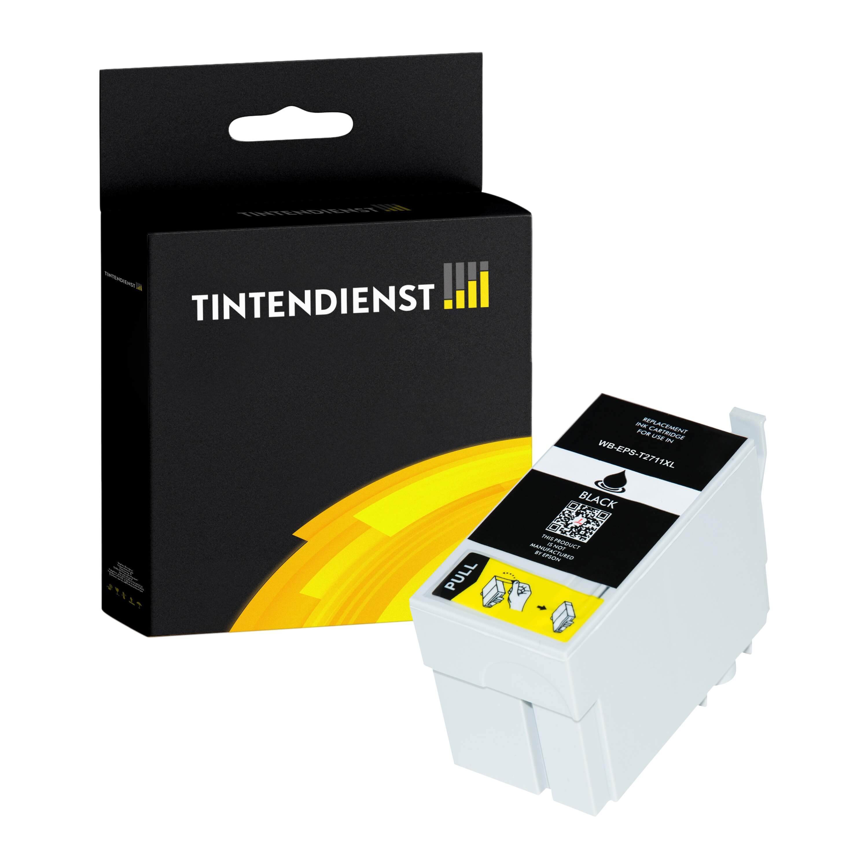 Tintendienst kompatibel für Epson Tintenpatrone C13T27114010 / 27XL Schwarz [XL Füllmenge]