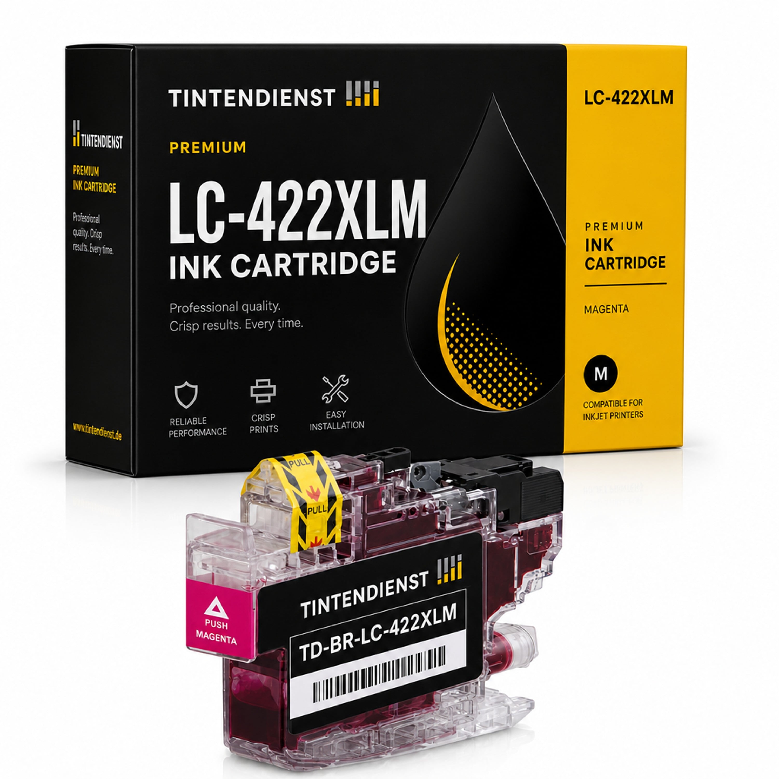 Druckerpatrone kompatibel zu Brother LC-422XLM XXL, magenta