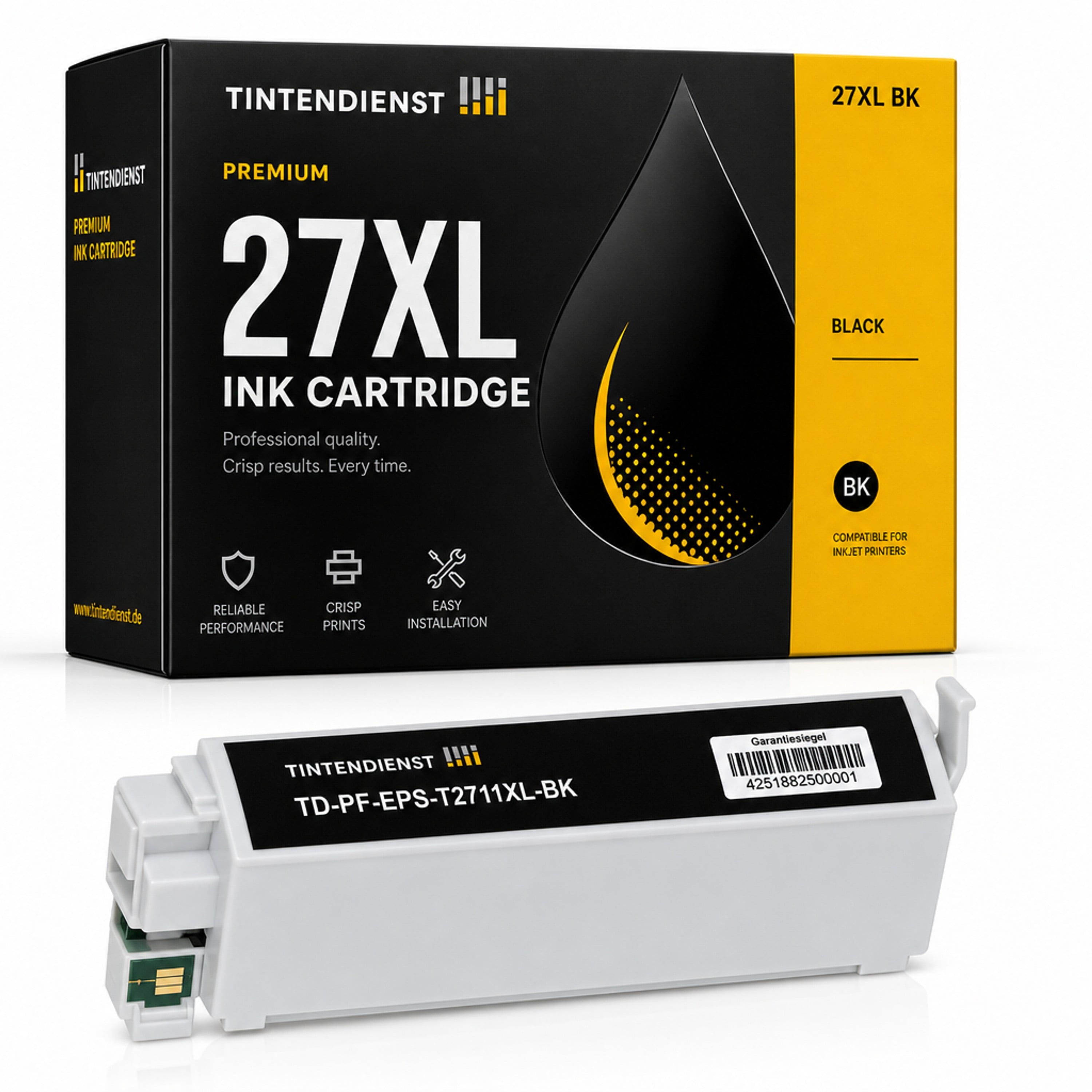 Druckerpatrone kompatibel zu Epson 27XL, schwarz