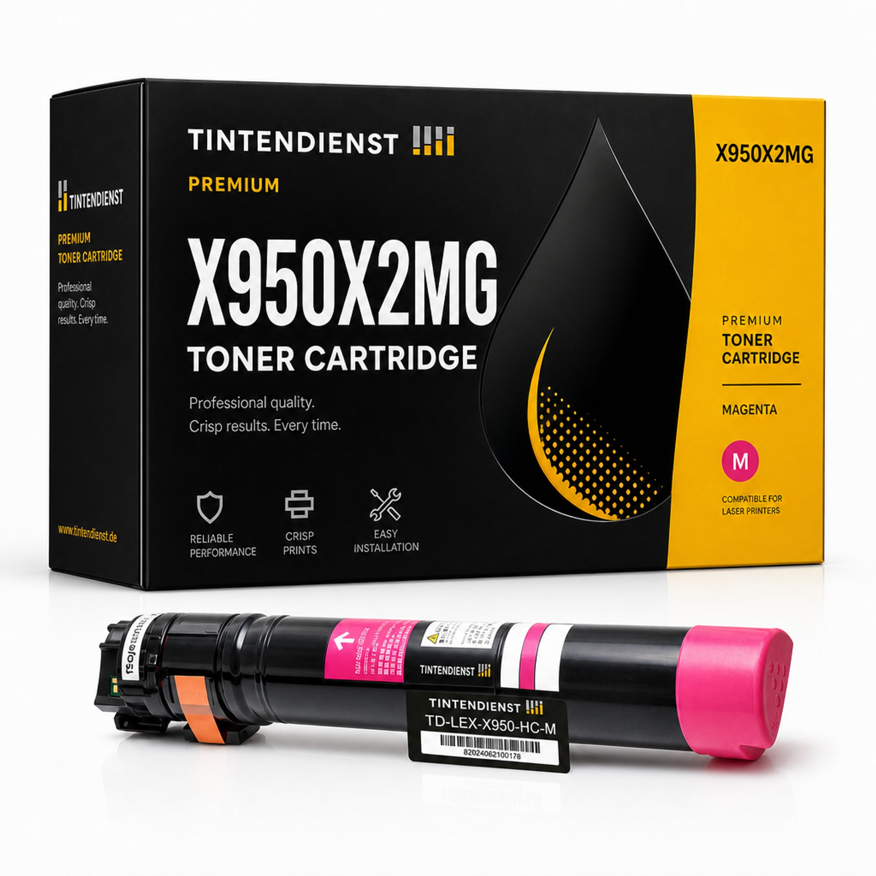 Toner kompatibel zu Lexmark X950X2MG, magenta