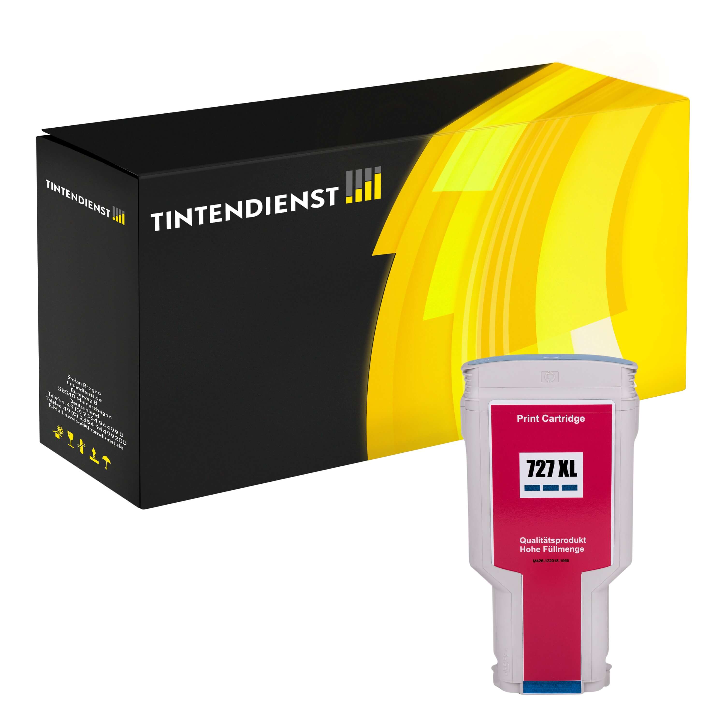 Druckerpatrone kompatibel zu HP 727, cyan