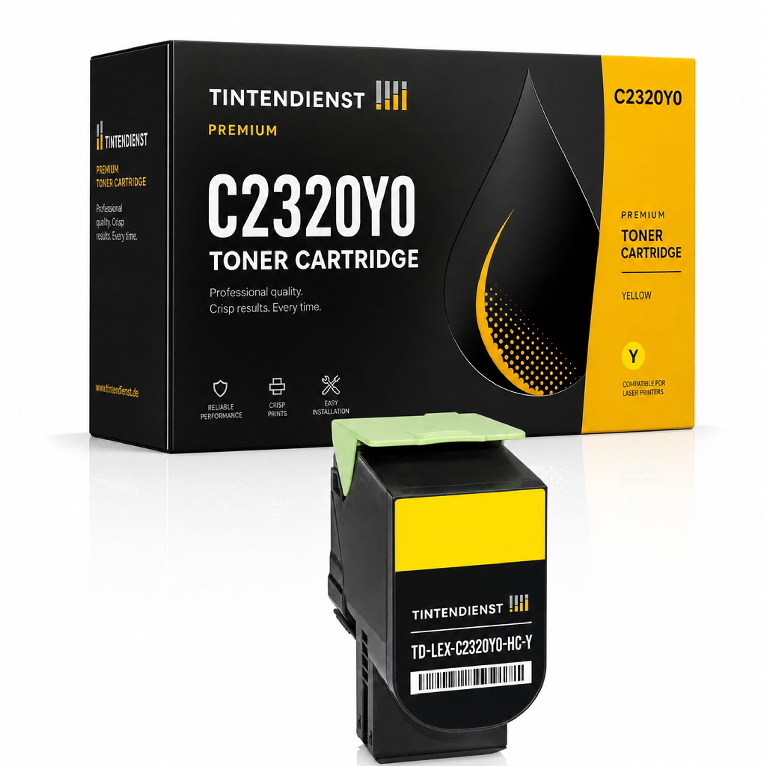 Toner kompatibel zu Lexmark C2320Y0, gelb
