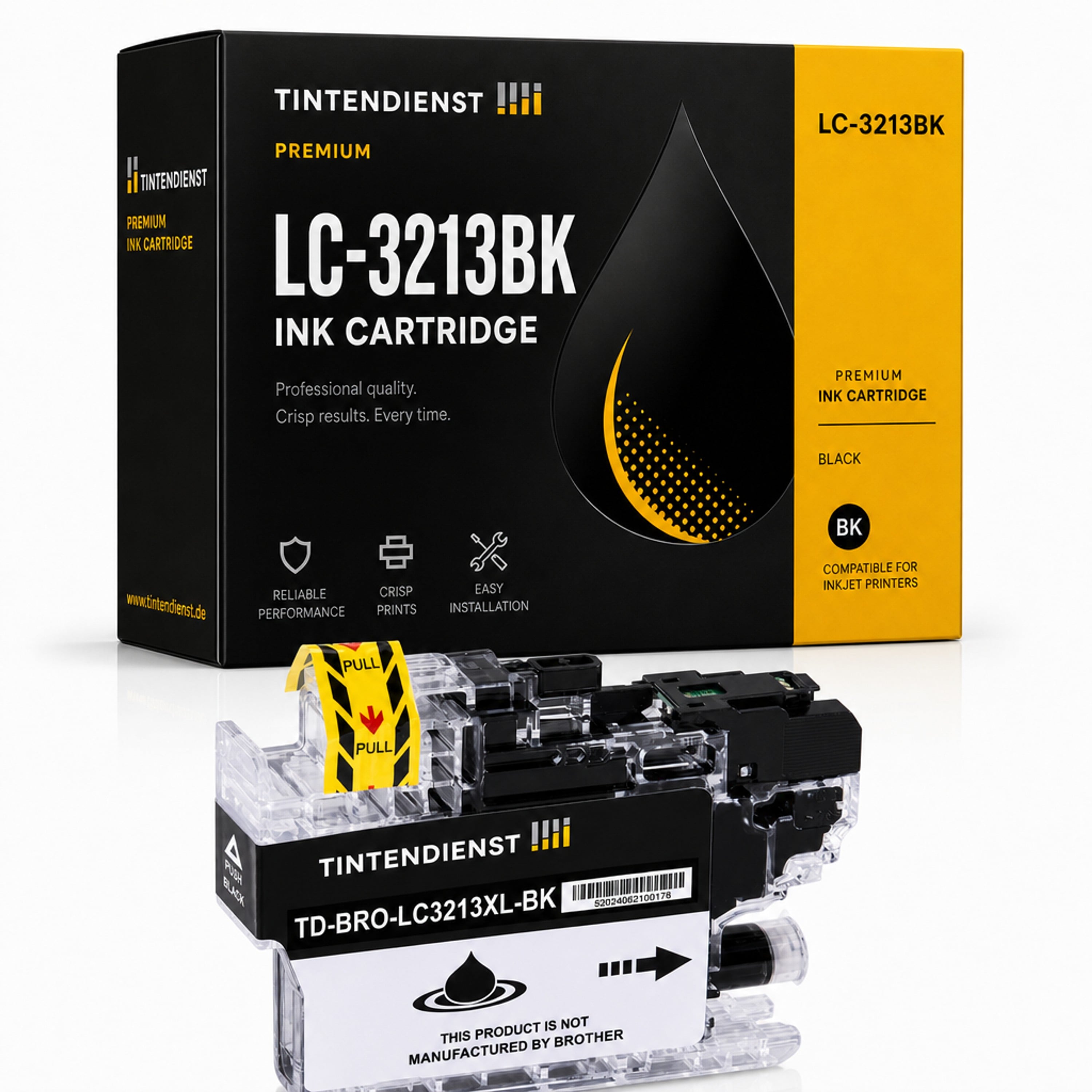 Druckerpatrone kompatibel zu Brother LC-3213BK XL, schwarz