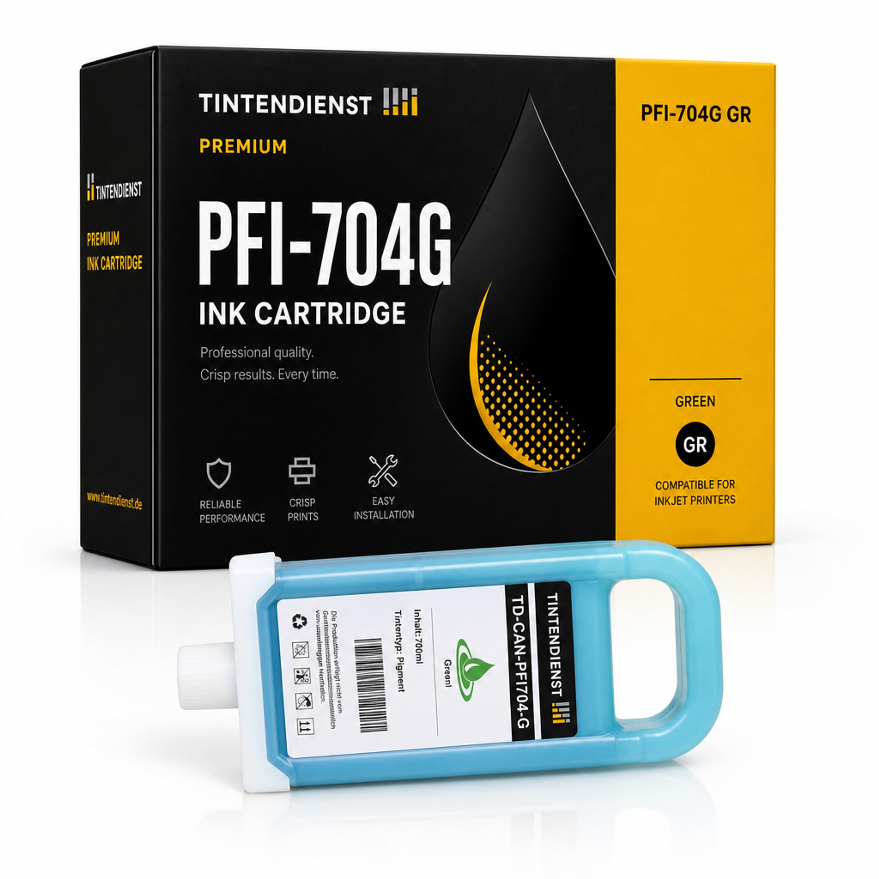 Druckerpatrone kompatibel zu Canon PFI-704G, grün