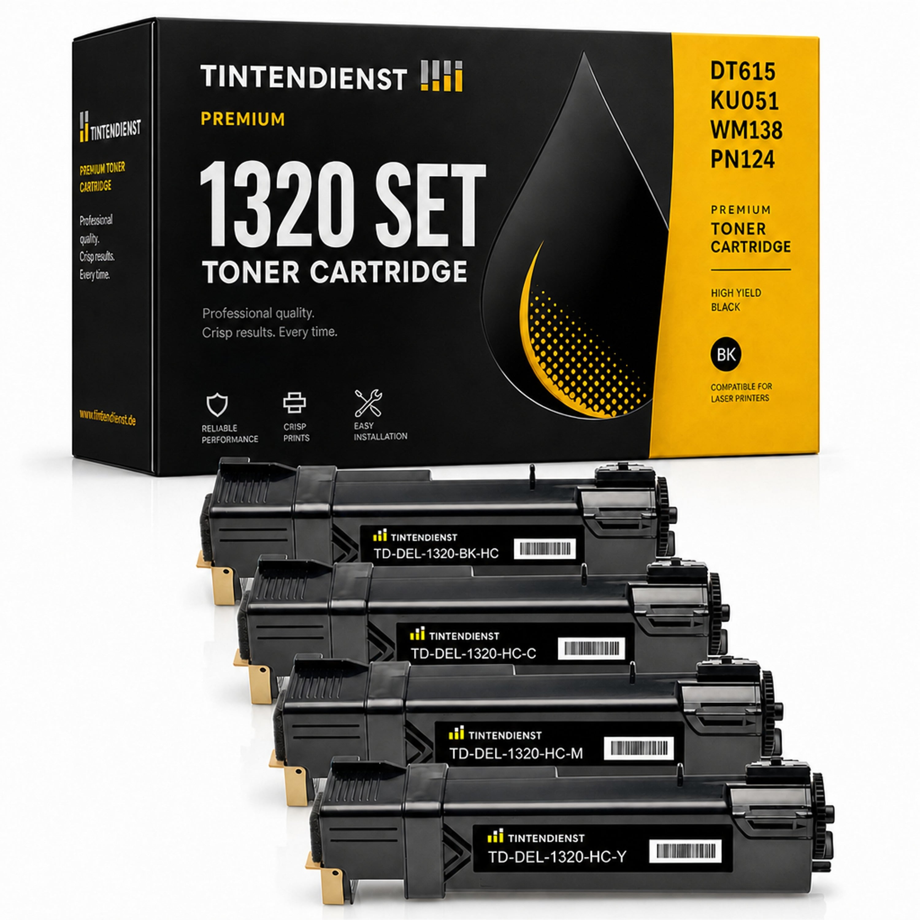 Set kompatibel zu Dell 593-10258, 4 Toner