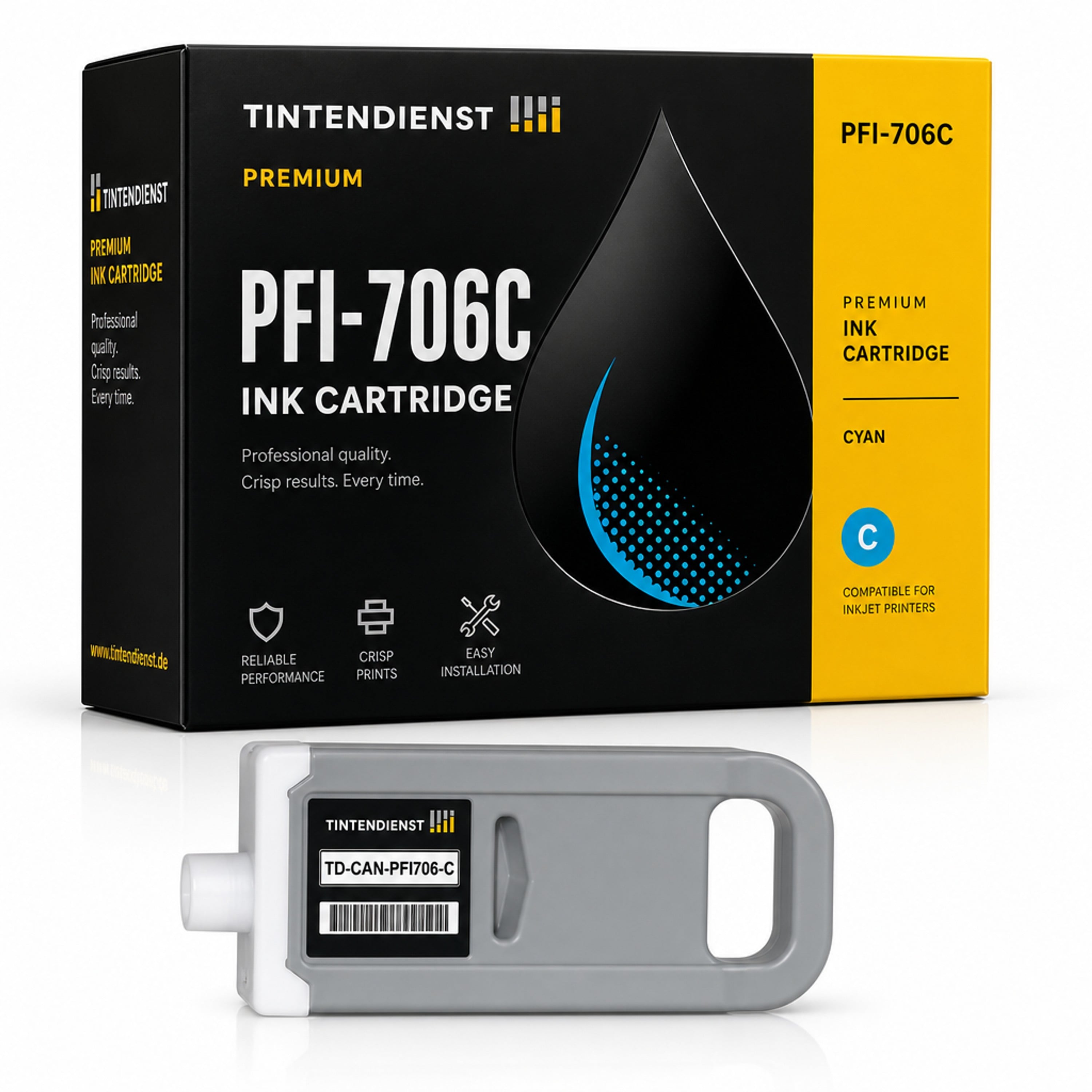 Druckerpatrone kompatibel zu Canon PFI-706C, cyan