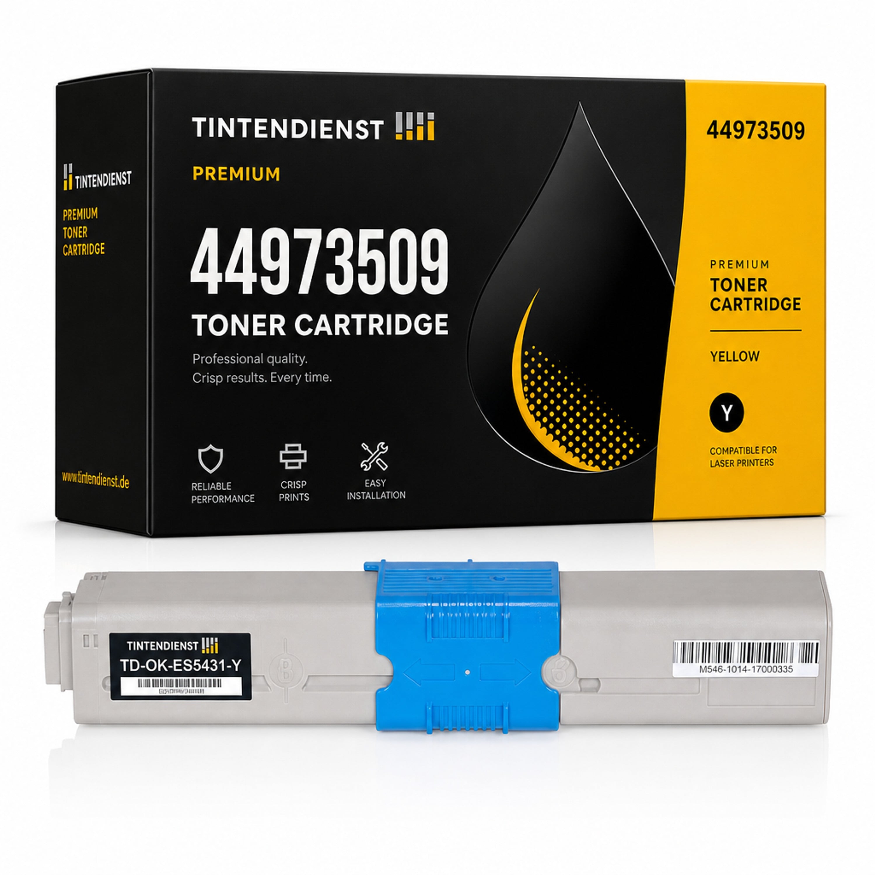 Toner kompatibel zu OKI 44973509, gelb
