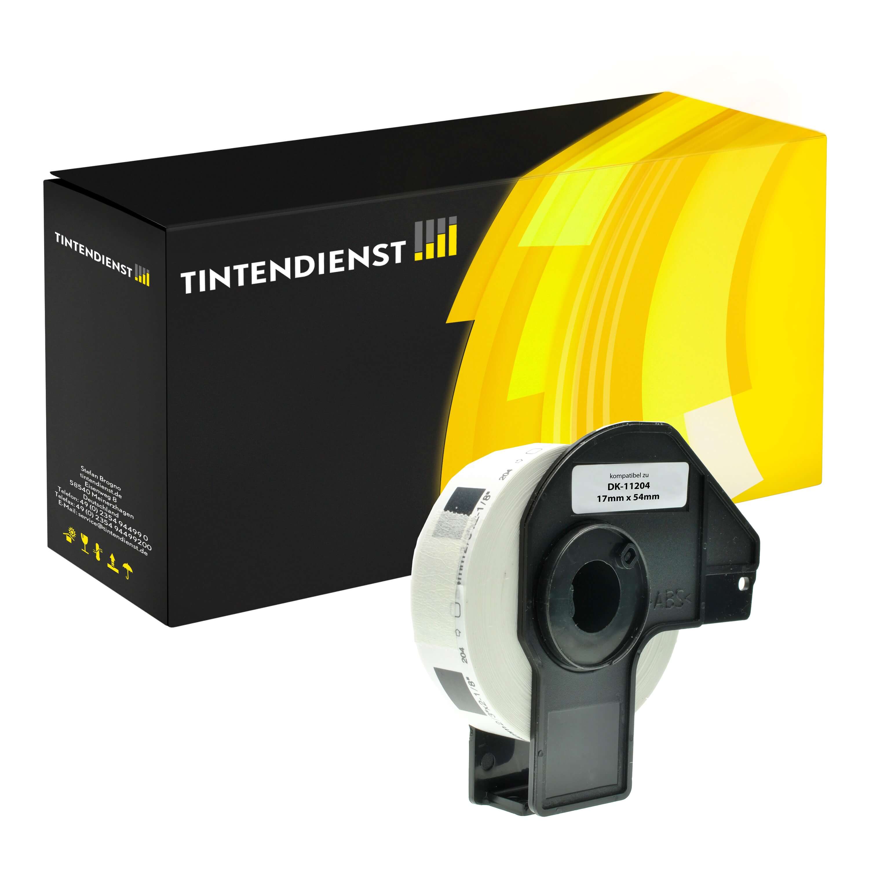 Tintendienst Etiketten Brother DK11204 17x54mm