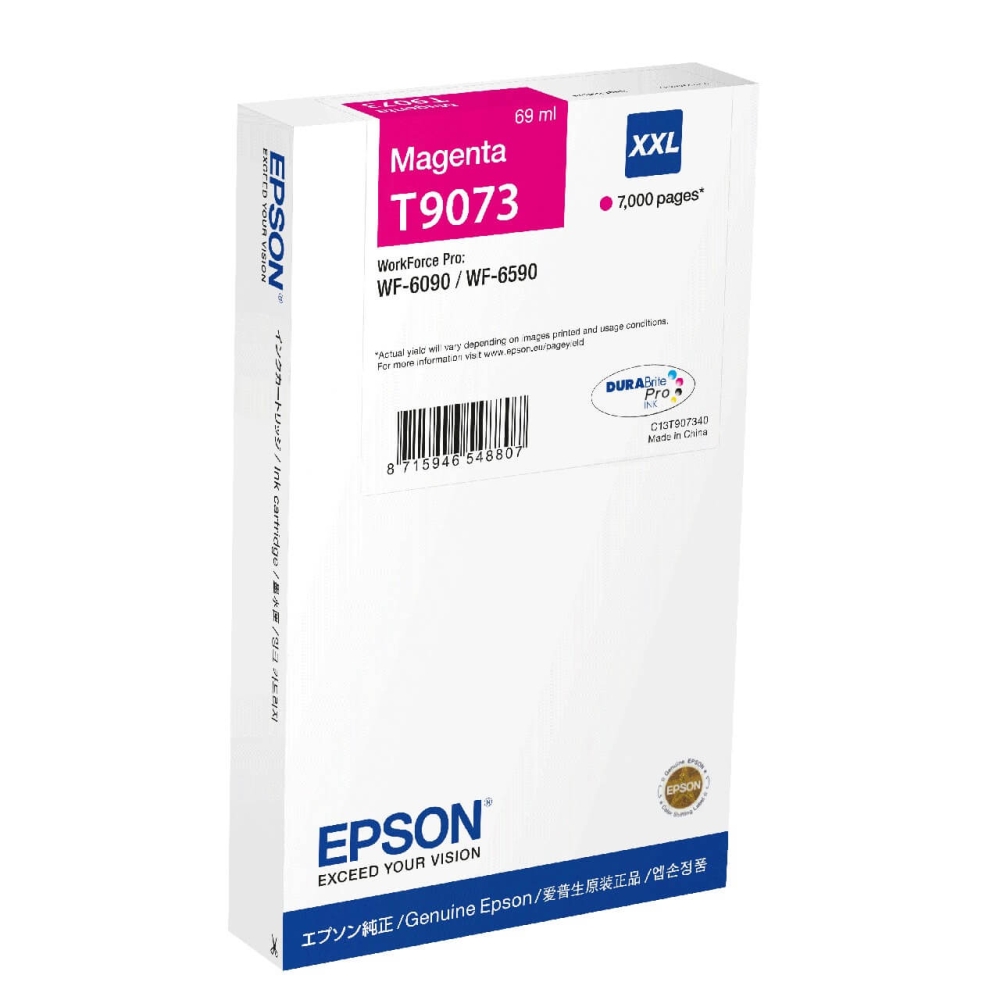 Original Epson Tintenpatrone C13T907340 / T9073 Magenta